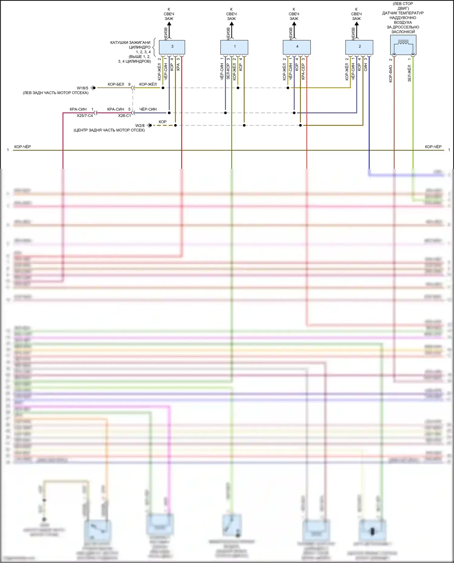 E-класс Mercedes-Benz W213/S213/C238/A238 (2016-2021): Электросхема двигателя 2.0л турбо (6 из 8) 