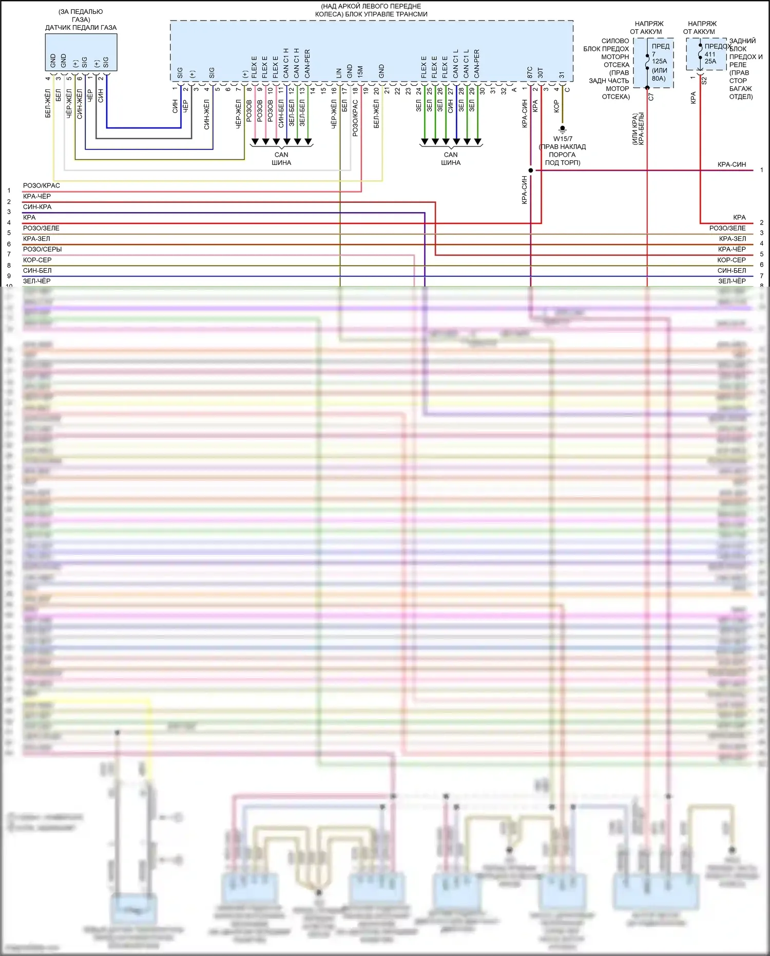 E-класс Mercedes-Benz W213/S213/C238/A238 (2016-2021): Электросхема двигателя 3,0л турбо (4 из 9) 
