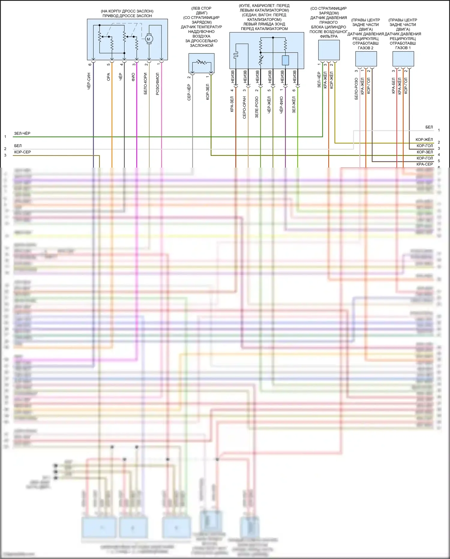 E-класс Mercedes-Benz W213/S213/C238/A238 (2016-2021): Электросхема двигателя 3,0л турбо (7 из 9) 