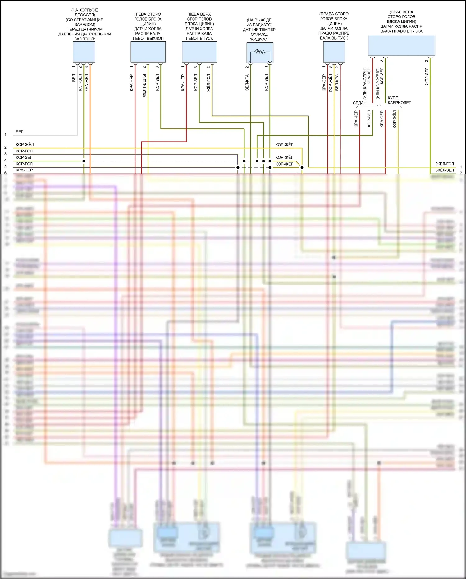 E-класс Mercedes-Benz W213/S213/C238/A238 (2016-2021): Электросхема двигателя 3,0л турбо (8 из 9) 