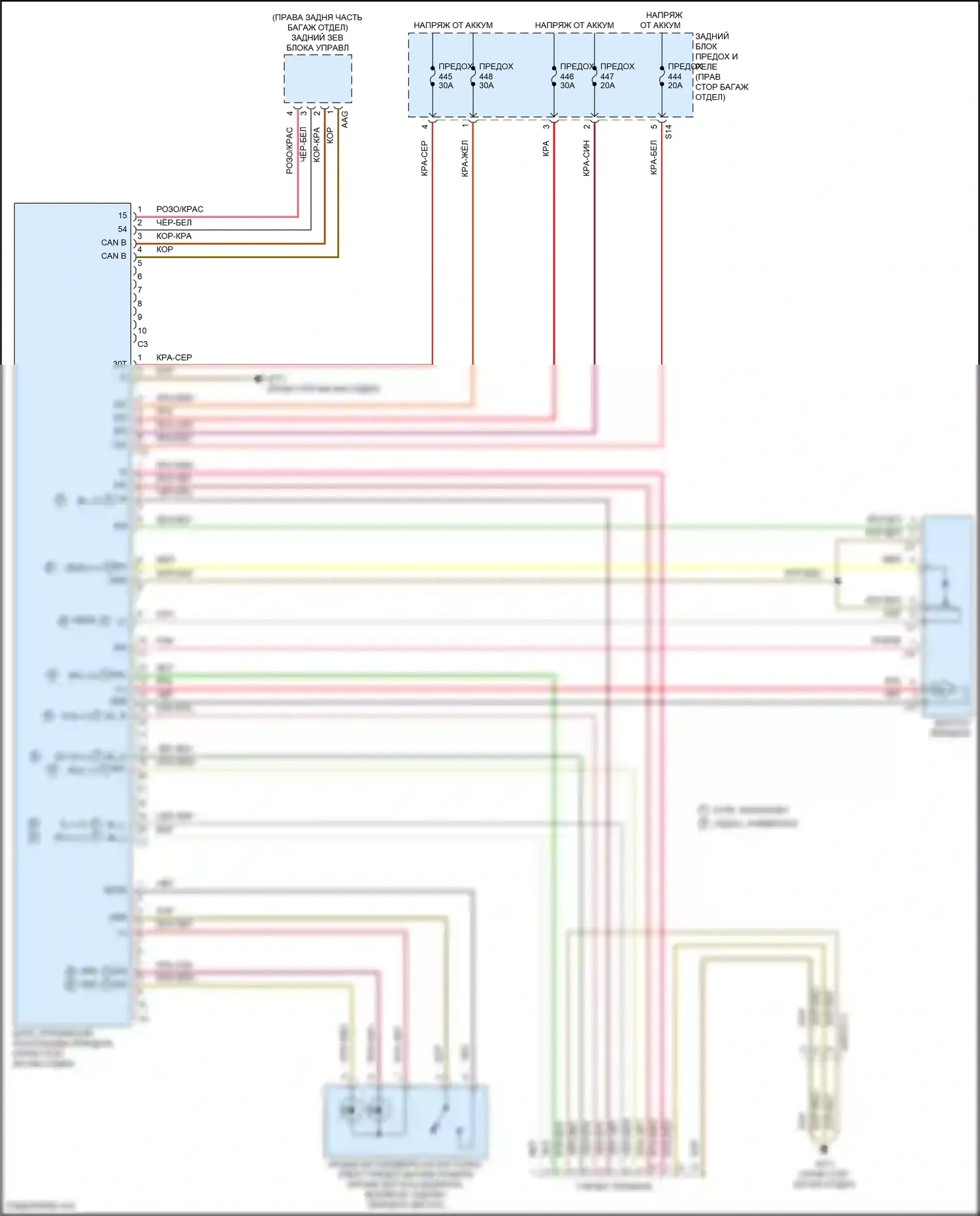 E-класс Mercedes-Benz W213/S213/C238/A238 (2016-2021): Электросхема освещения прицепа 