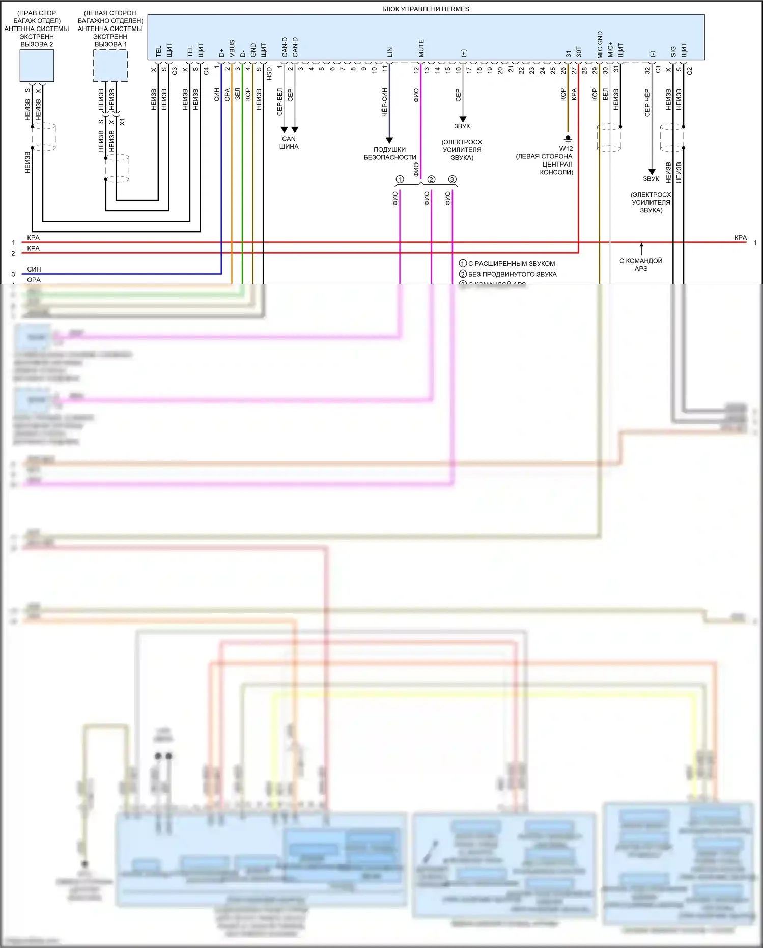 E-класс Mercedes-Benz W213/S213/C238/A238 (2016-2021): Электросхема магнитолы comand (3 из 6) 