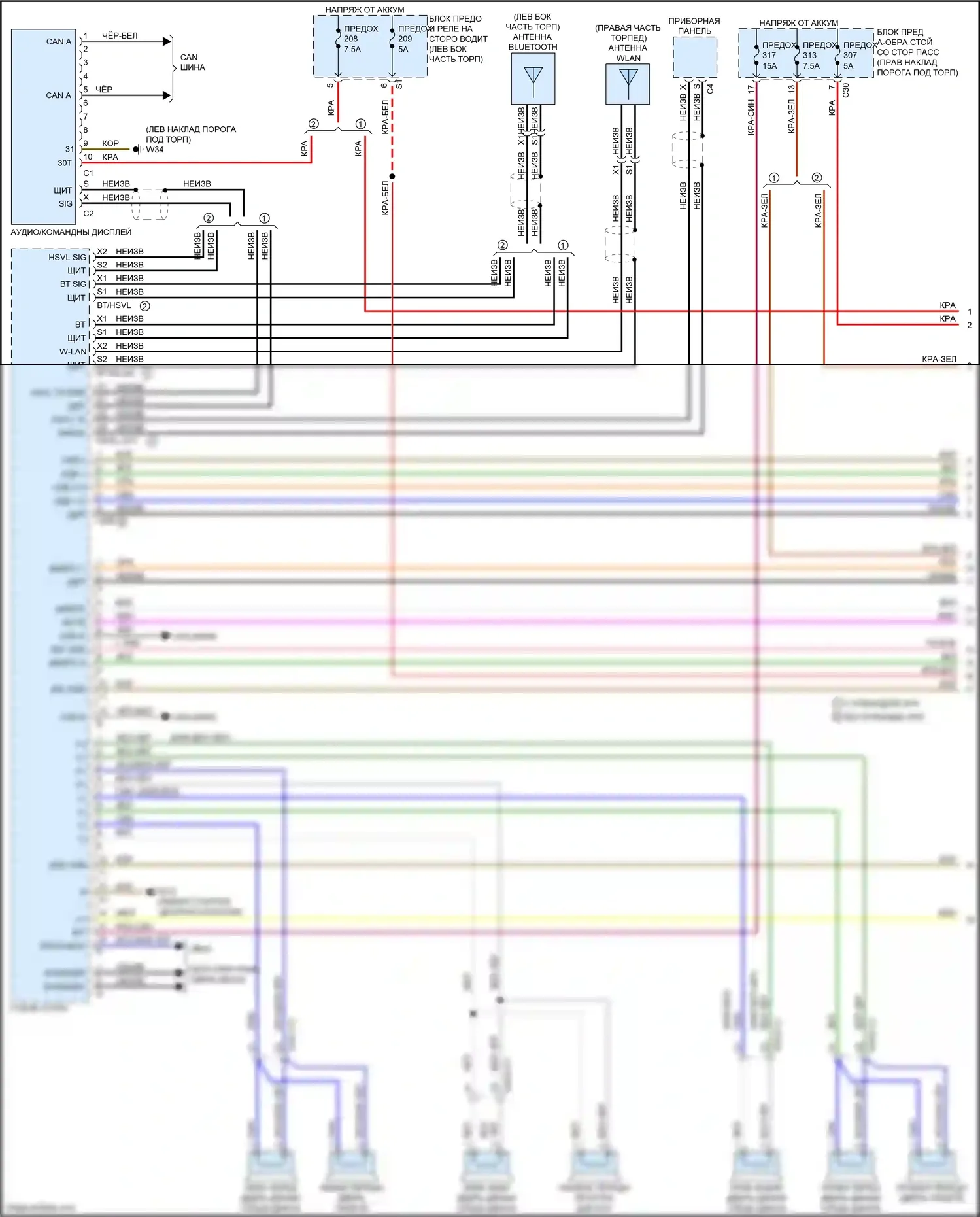 E-класс Mercedes-Benz W213/S213/C238/A238 (2016-2021): Электромонтажная электросхема магнитолы comand, вагон (1 из 6) 