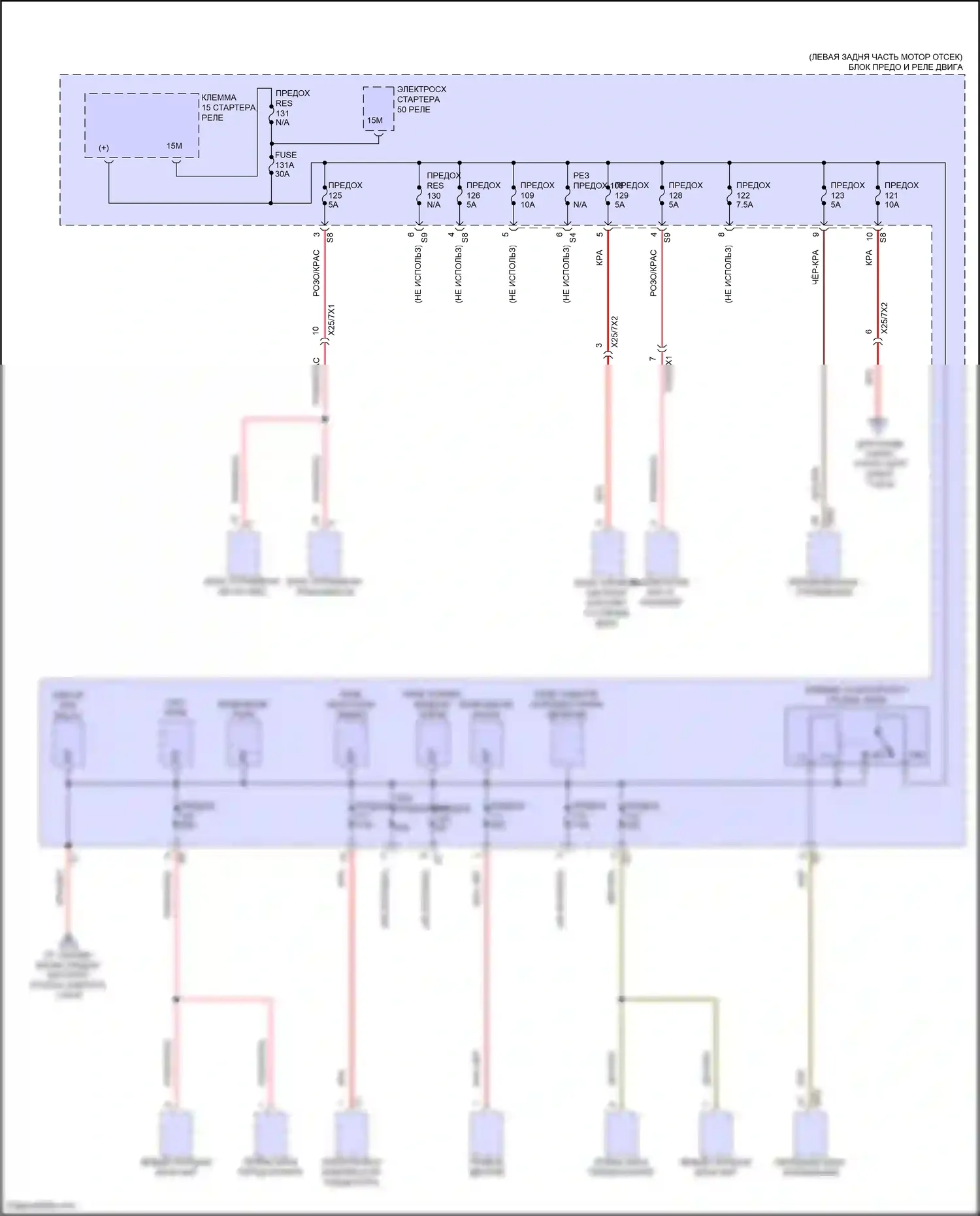 E-класс Mercedes-Benz W214/S214 (2023-2024): Электросхема блока предохранителей реле, седан (8 из 8) 
