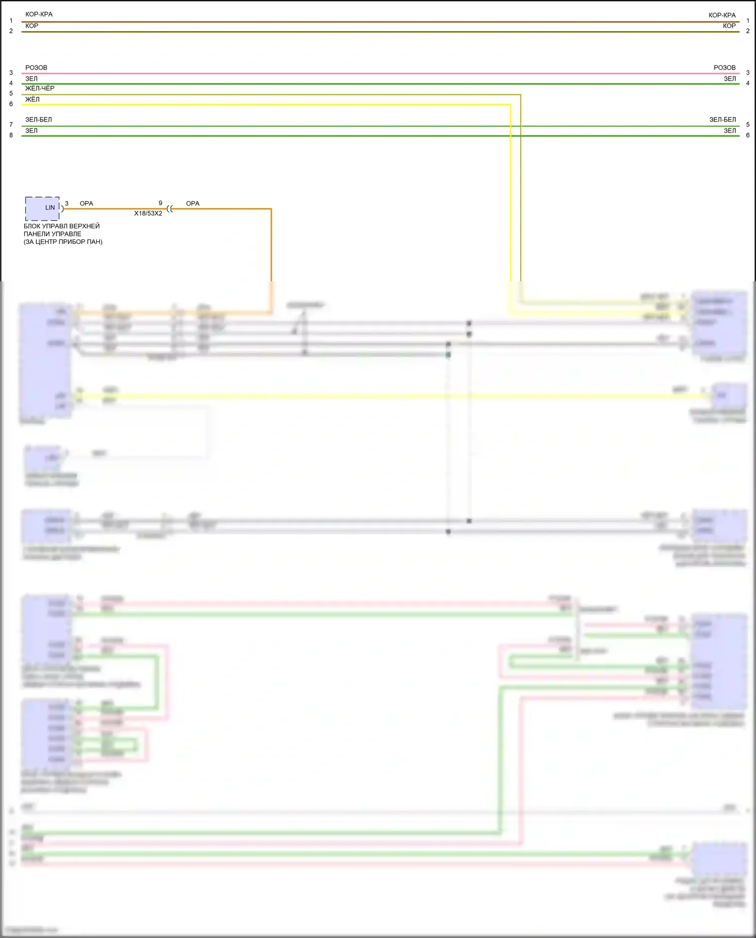 E-класс Mercedes-Benz W214/S214 (2023-2024): Электросхема шины высокого/низкого уровня, кабриолет (4 из 6) 