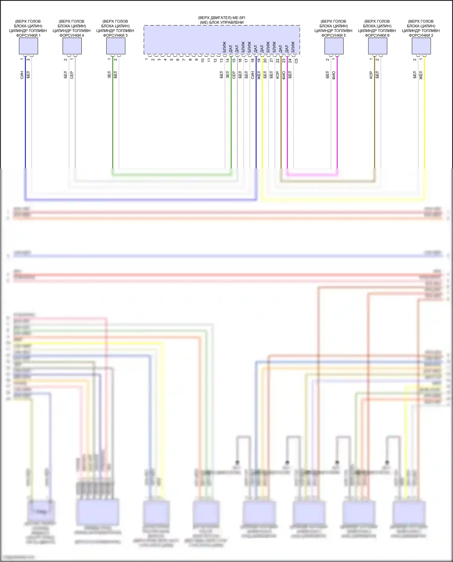 E-класс Mercedes-Benz W214/S214 (2023-2024): Электросхема двигателя 3.0l turbo hybrid (6 из 9) 