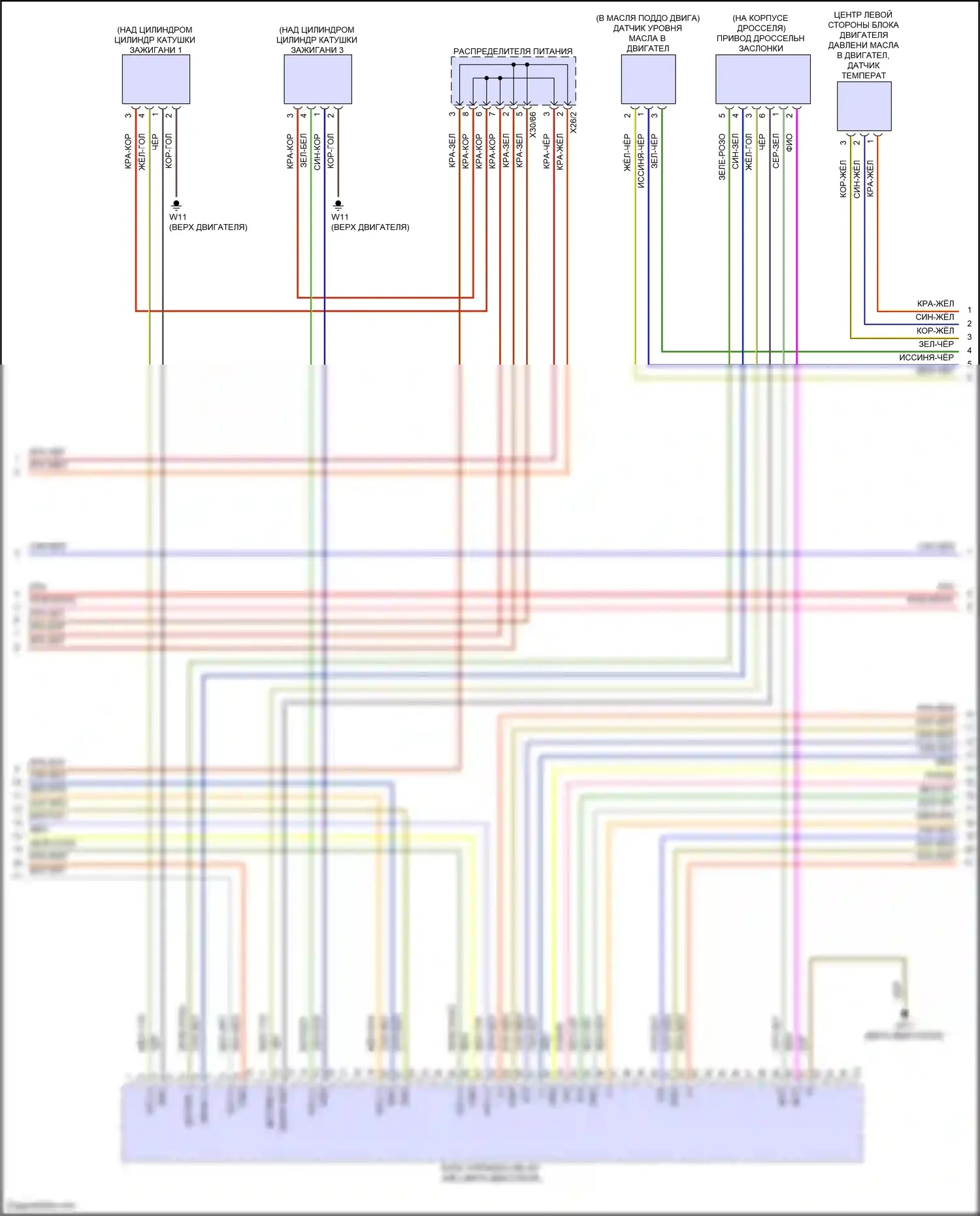 E-класс Mercedes-Benz W214/S214 (2023-2024): Электросхема двигателя 3.0l turbo hybrid (7 из 9) 