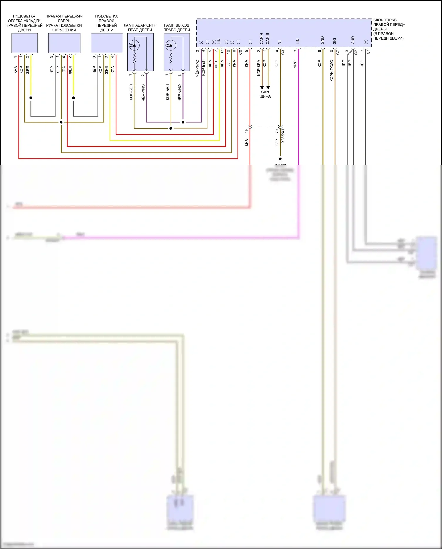 E-класс Mercedes-Benz W214/S214 (2023-2024): Электросхема освещения салона, купе (6 из 6) 