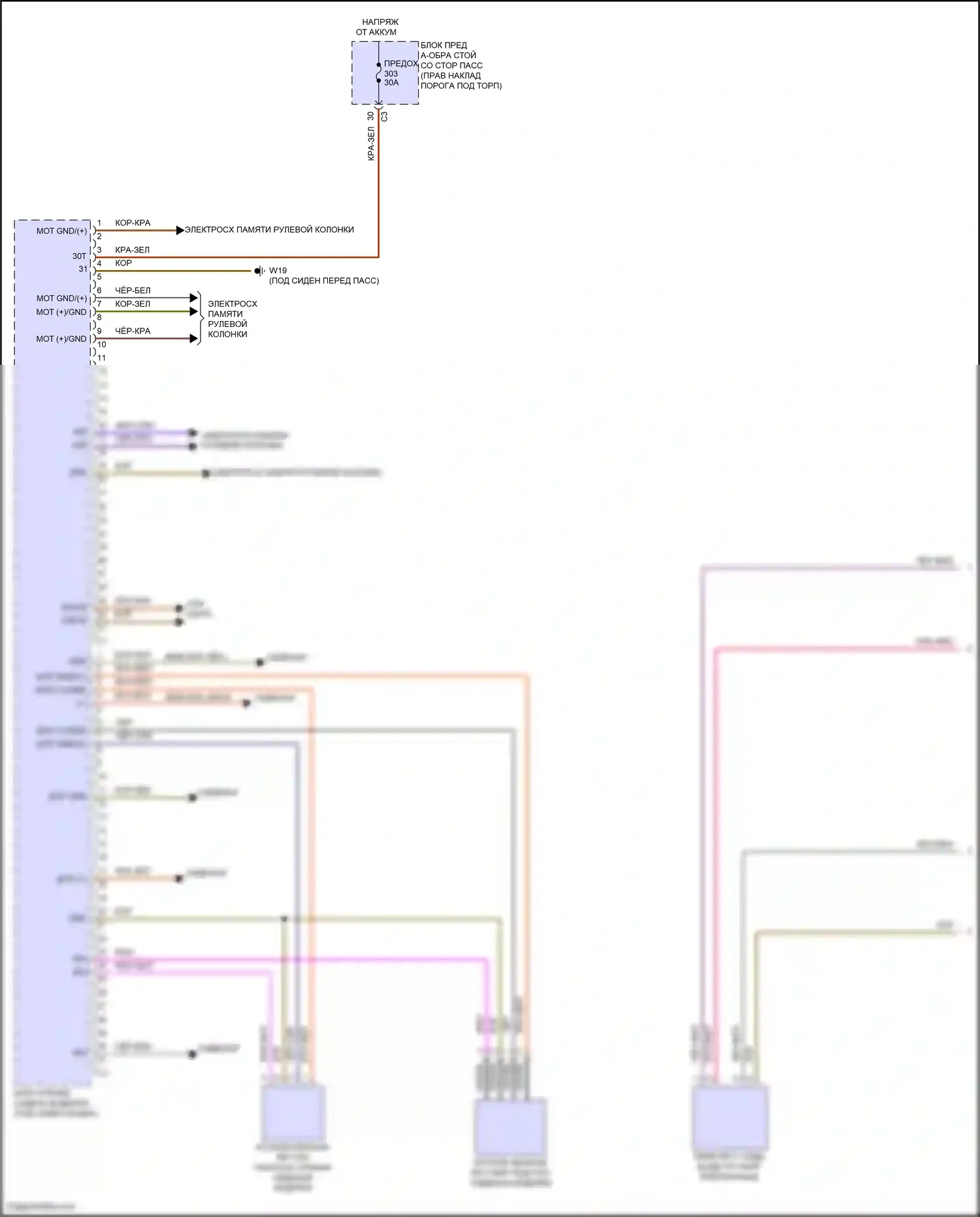 E-класс Mercedes-Benz W214/S214 (2023-2024): Электросхема сиденья памяти водителя (1 из 2) 