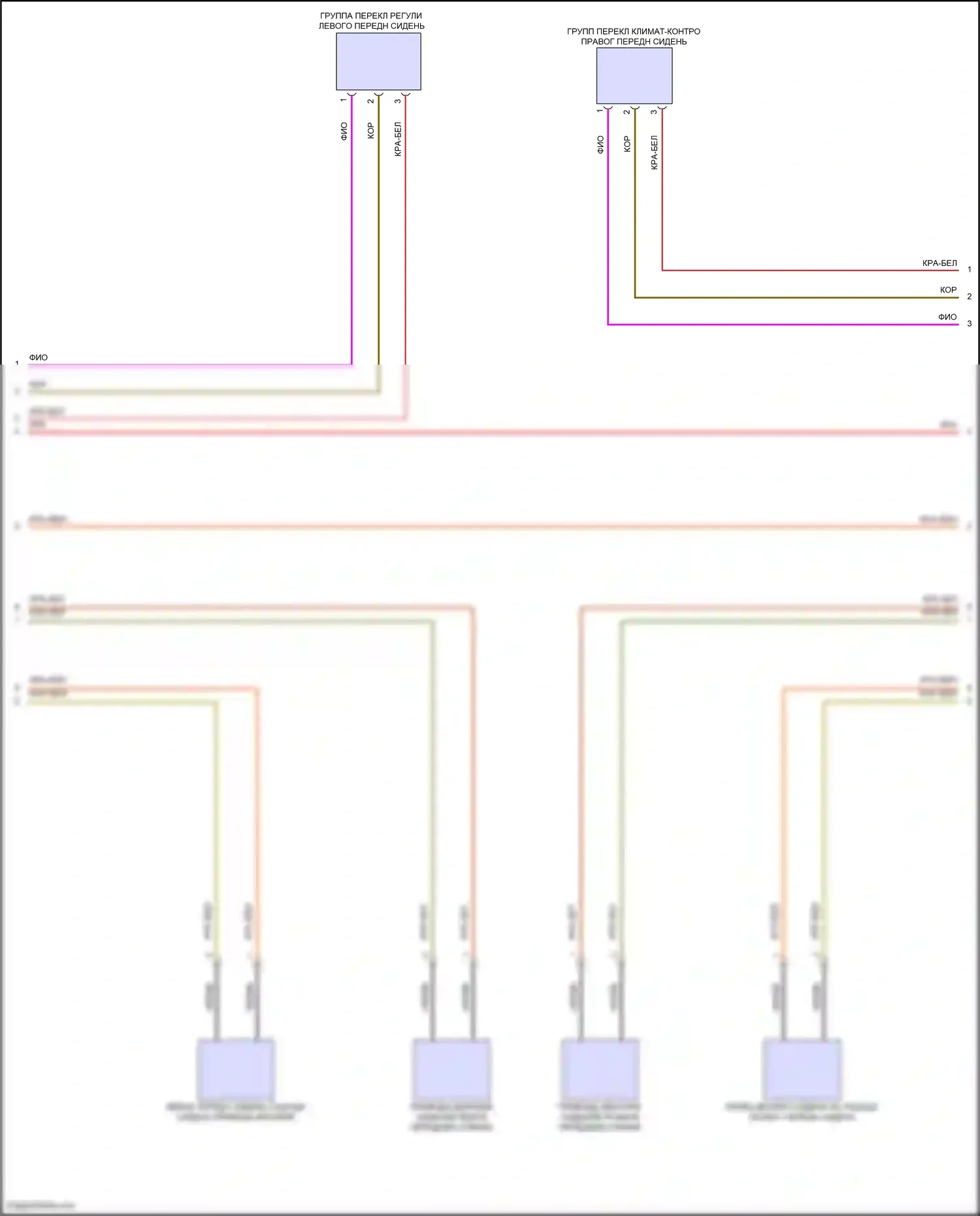 E-класс Mercedes-Benz W214/S214 (2023-2024): Электросхема передней вентиляции и подогрева сидений, кабриолет (2 из 3) 