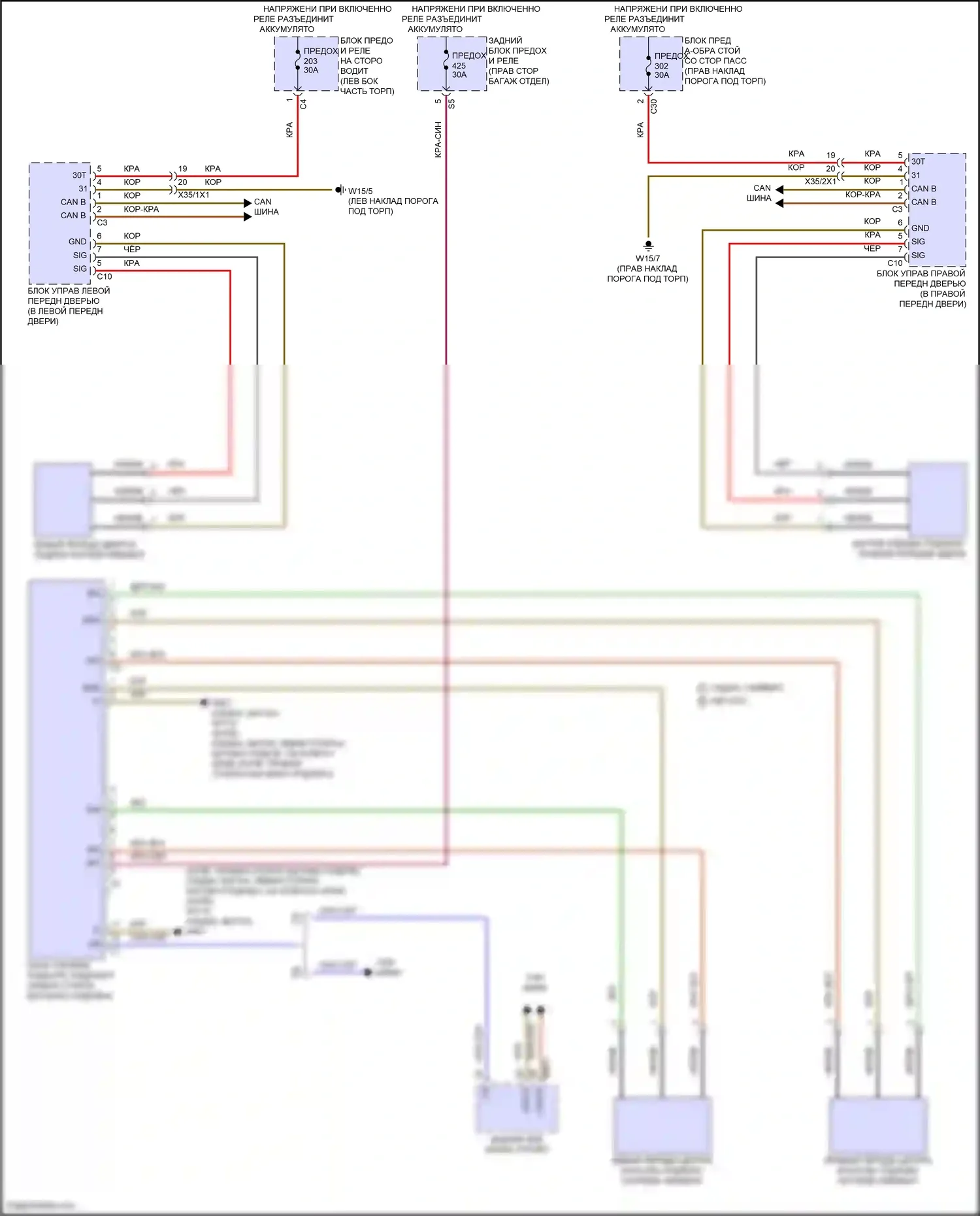 E-класс Mercedes-Benz W214/S214 (2023-2024): Электросхема с подогревом подлокотника 