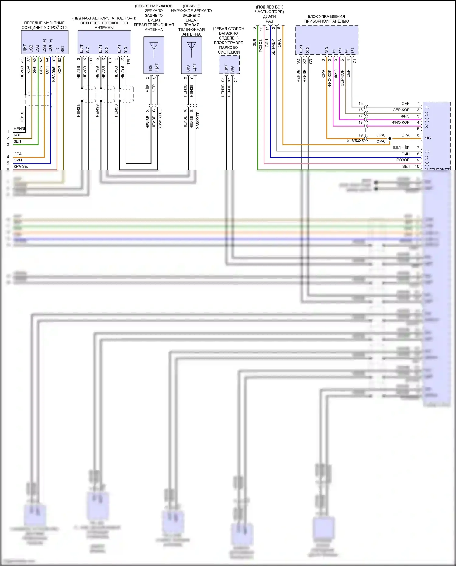 E-класс Mercedes-Benz W214/S214 (2023-2024): Электросхема управления магнитолы comand, кабриолет (4 из 4) 