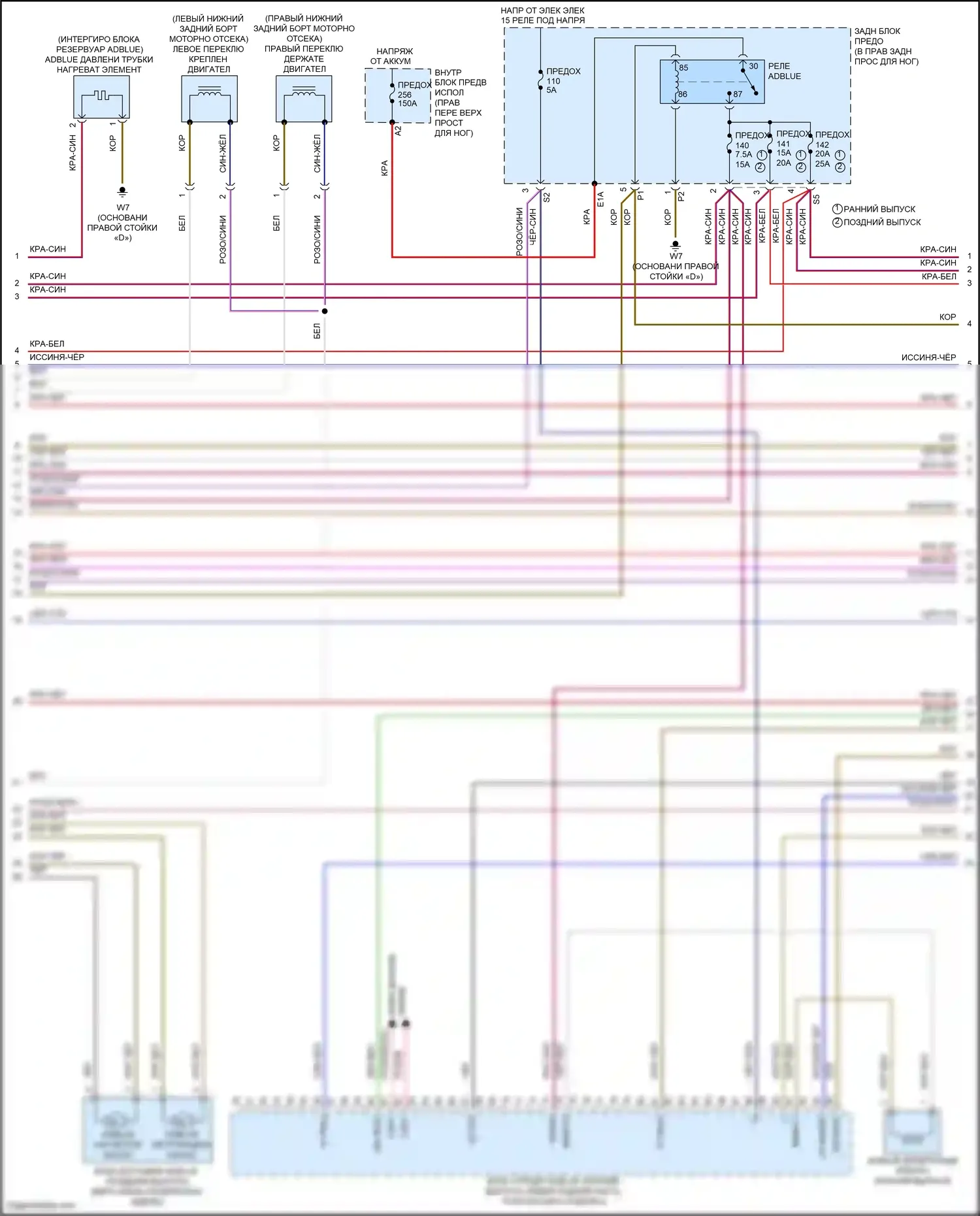 GL-класс Mercedes-Benz X166 (2012-2016): Электросхема двигателя 3.0л турбодизеля (3 из 9) 