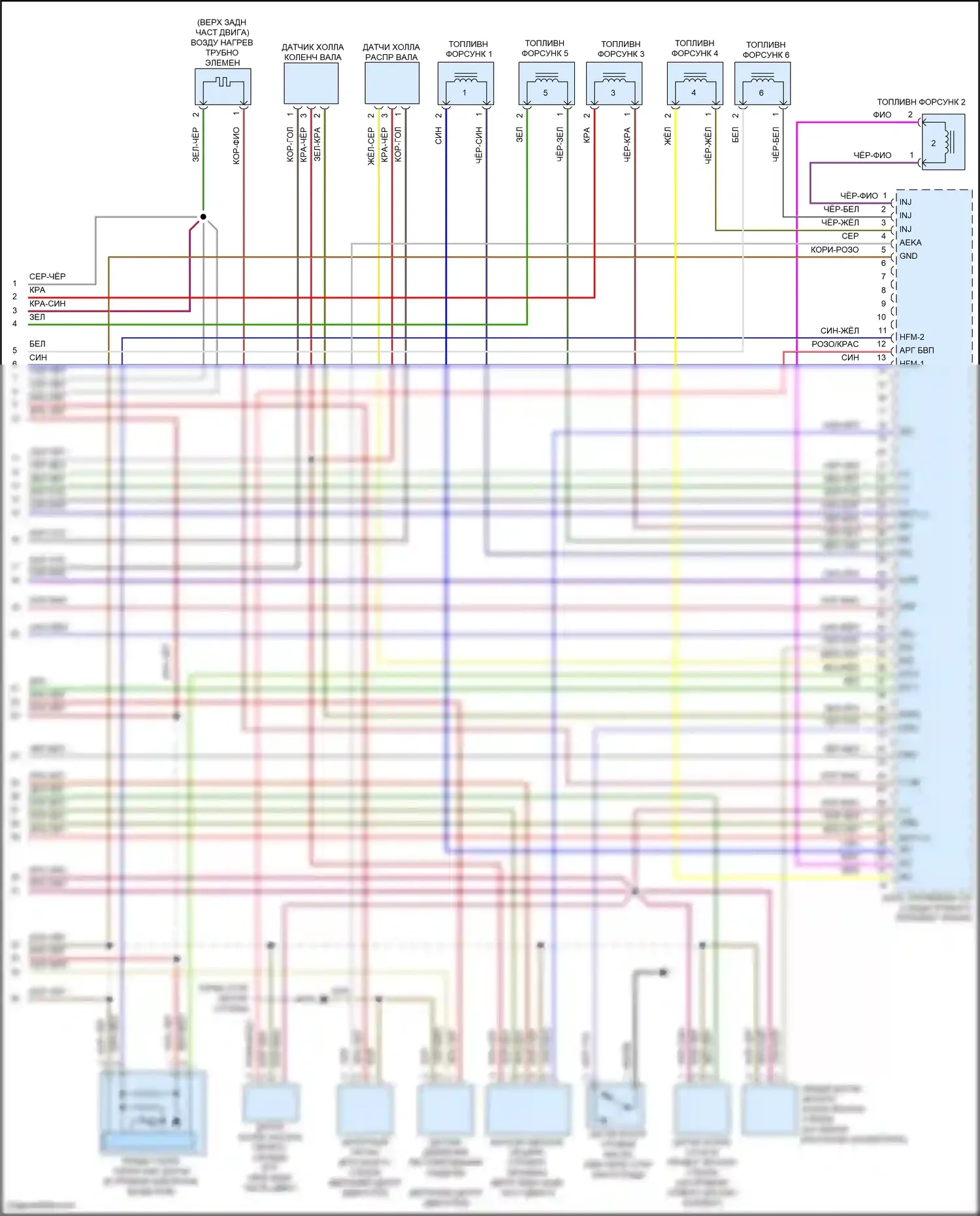 GL-класс Mercedes-Benz X166 (2012-2016): Электросхема двигателя 3.0л турбодизеля (9 из 9) 