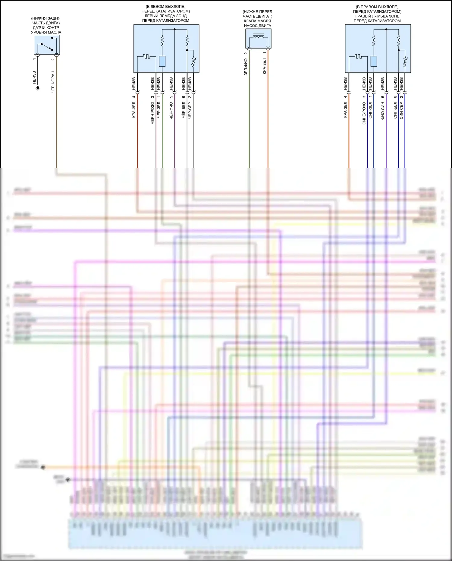 GL-класс Mercedes-Benz X166 (2012-2016): Электросхема двигателя 4.6л турбо (3 из 6) 