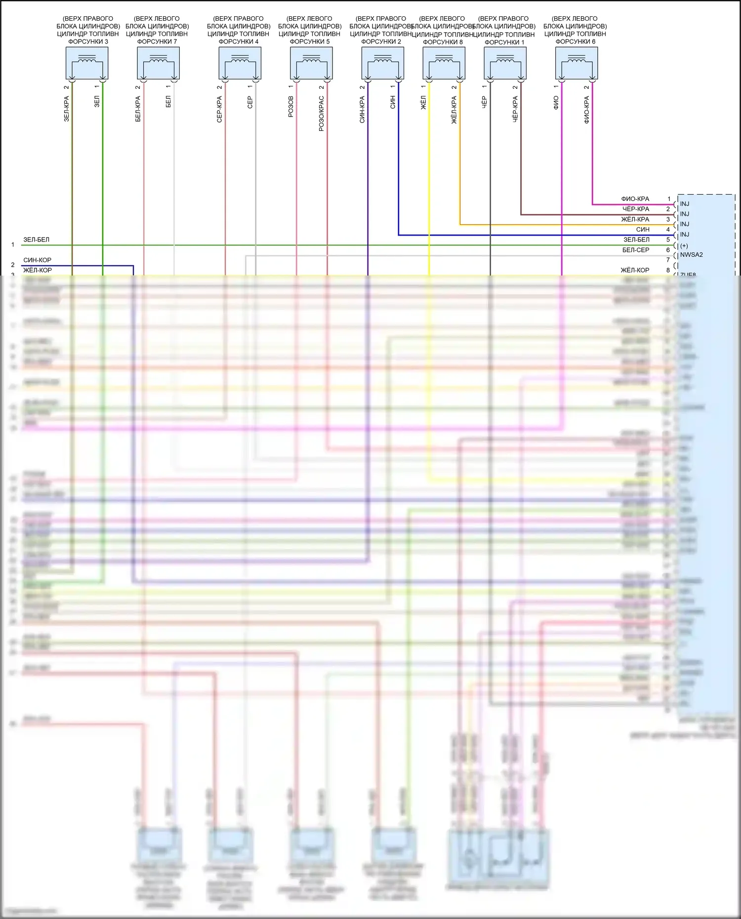 GL-класс Mercedes-Benz X166 (2012-2016): Электросхема двигателя 4.6л турбо (6 из 6) 
