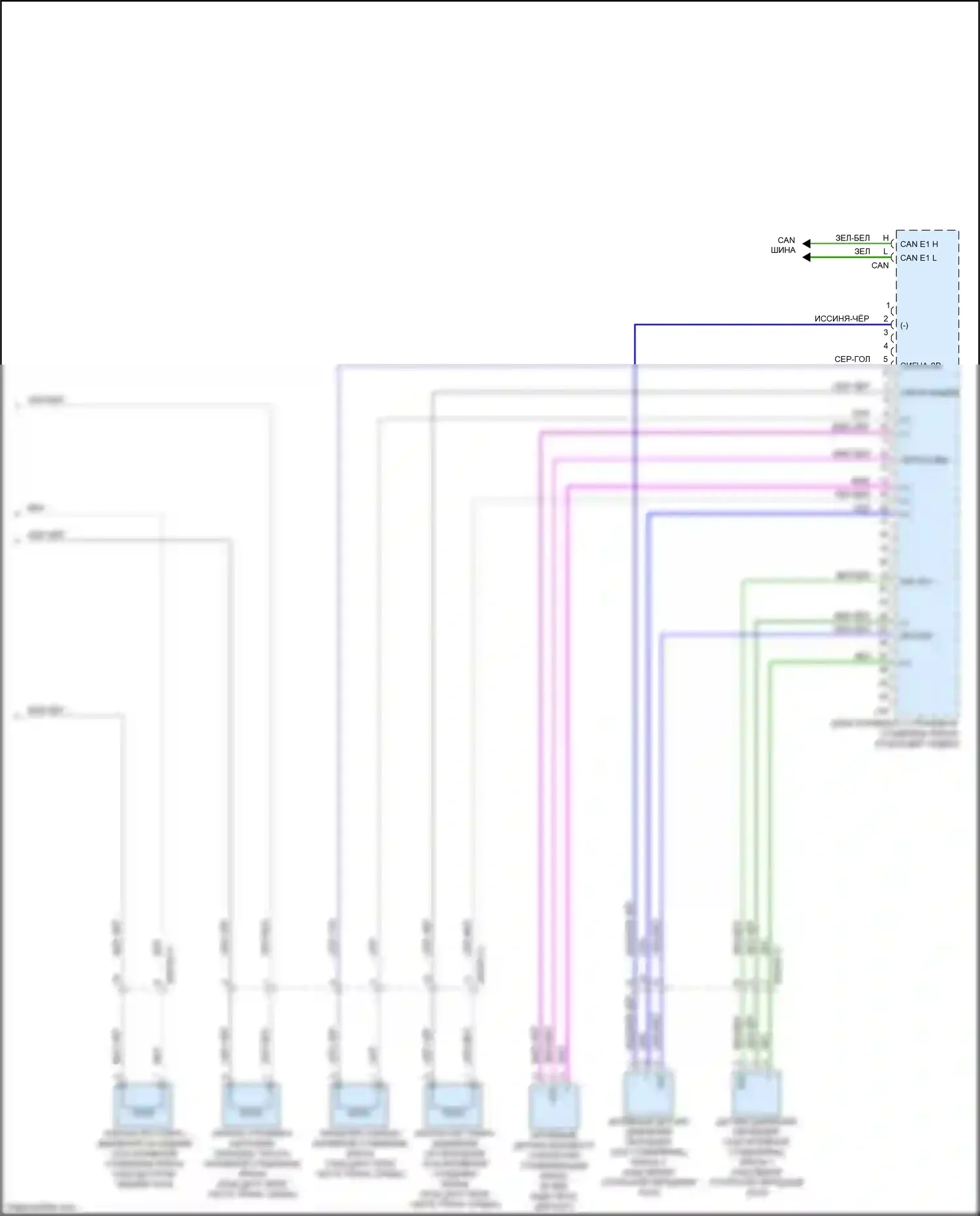 GL-класс Mercedes-Benz X166 (2012-2016): Электросхема управления активным корпусом (2 из 2) 