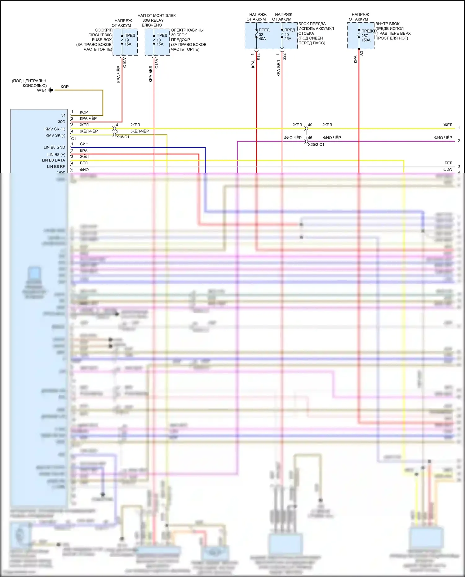 GL-класс Mercedes-Benz X166 (2012-2016): Электросхема климат контроля, с термотропным (1 из 4) 