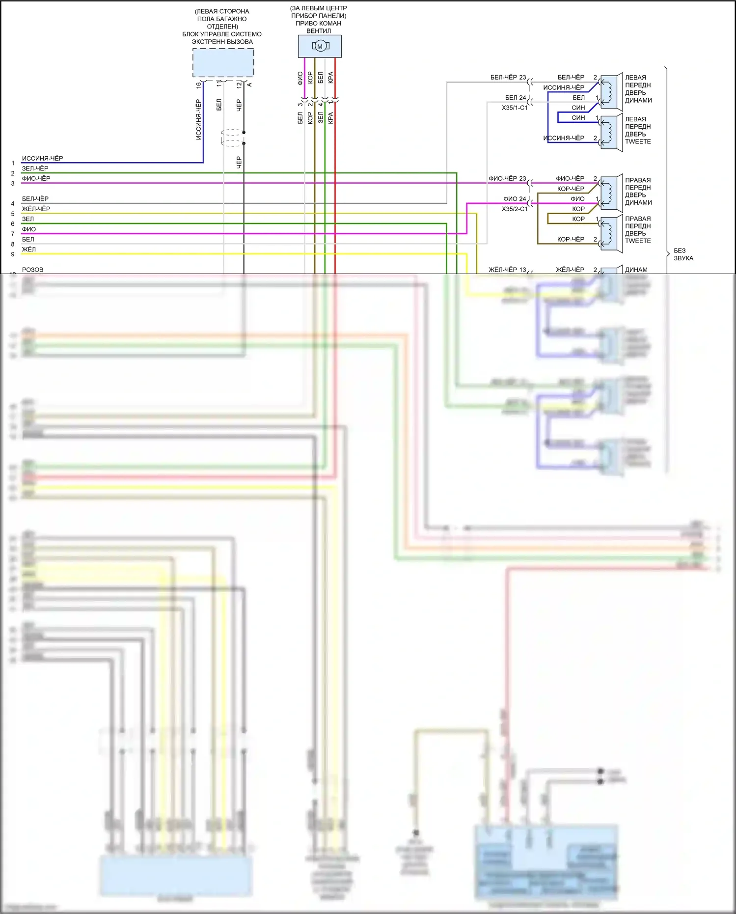GL-класс Mercedes-Benz X166 (2012-2016): Магнитола comand электросхема (2 из 4) 