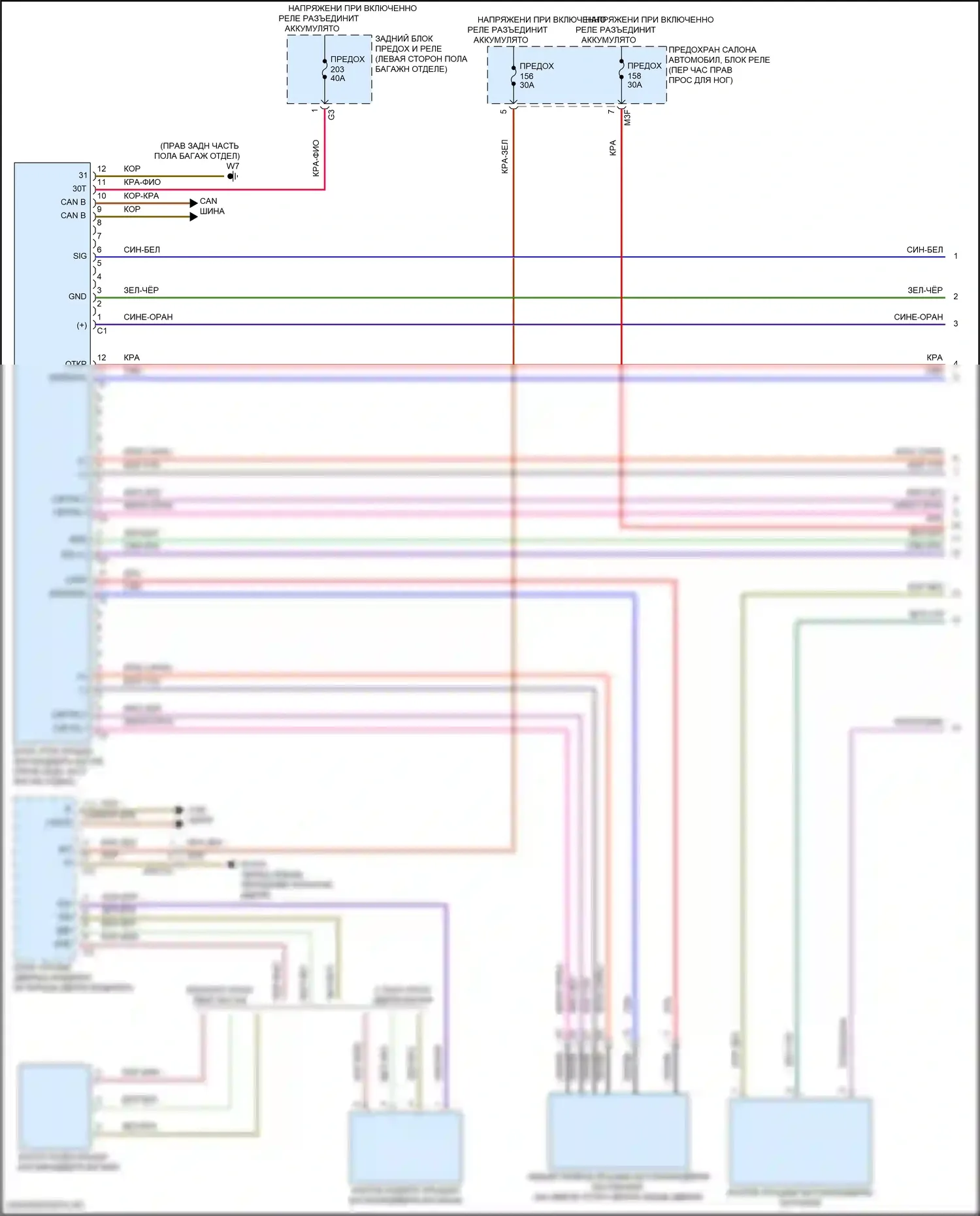 GLA-класс Mercedes-Benz H247 (2019-2023): Электропривод багажника электросхема (1 из 2) 