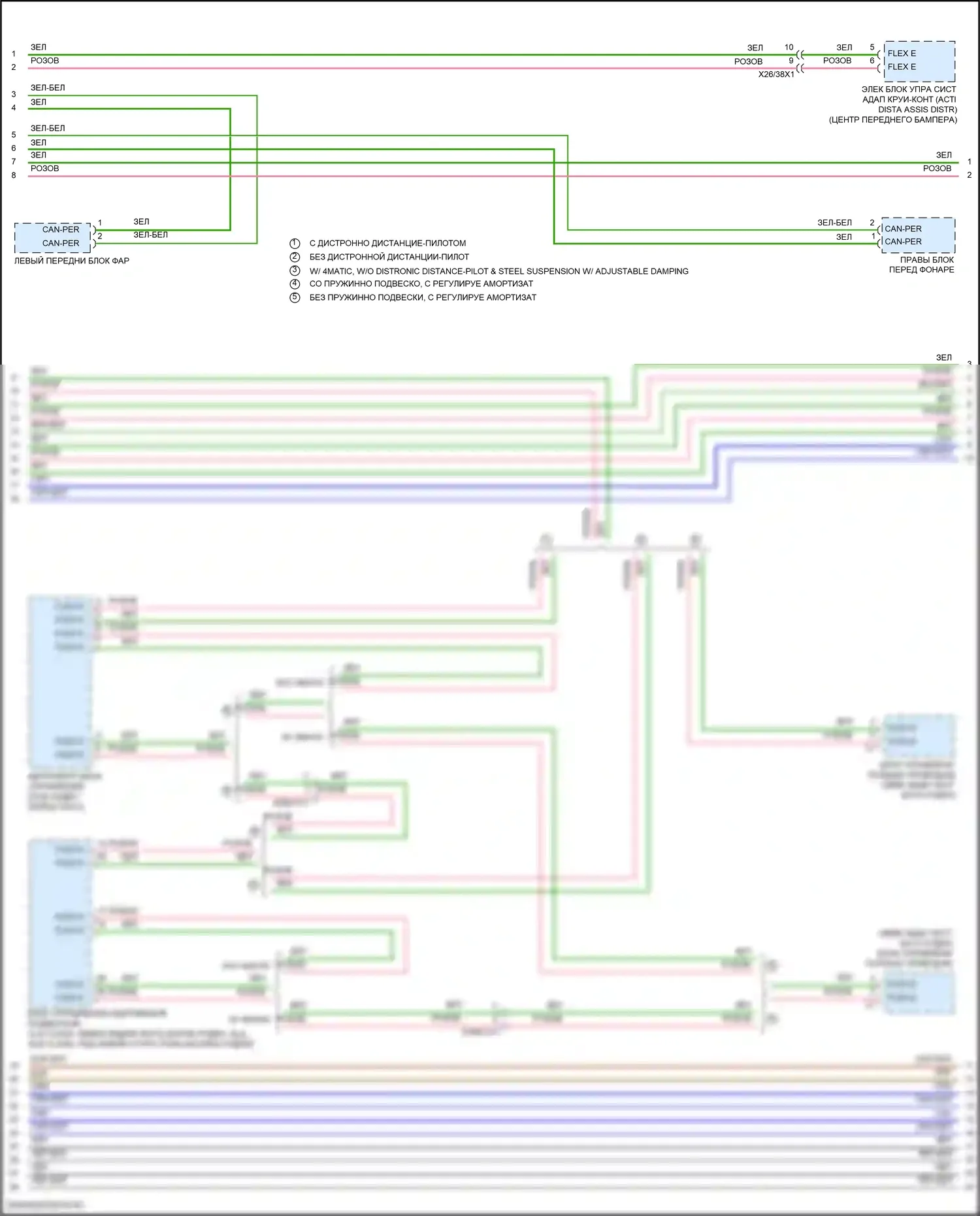 GLA-класс Mercedes-Benz H247 (2019-2023): Электросхема шины высокого/низкого уровня (3 из 6) 