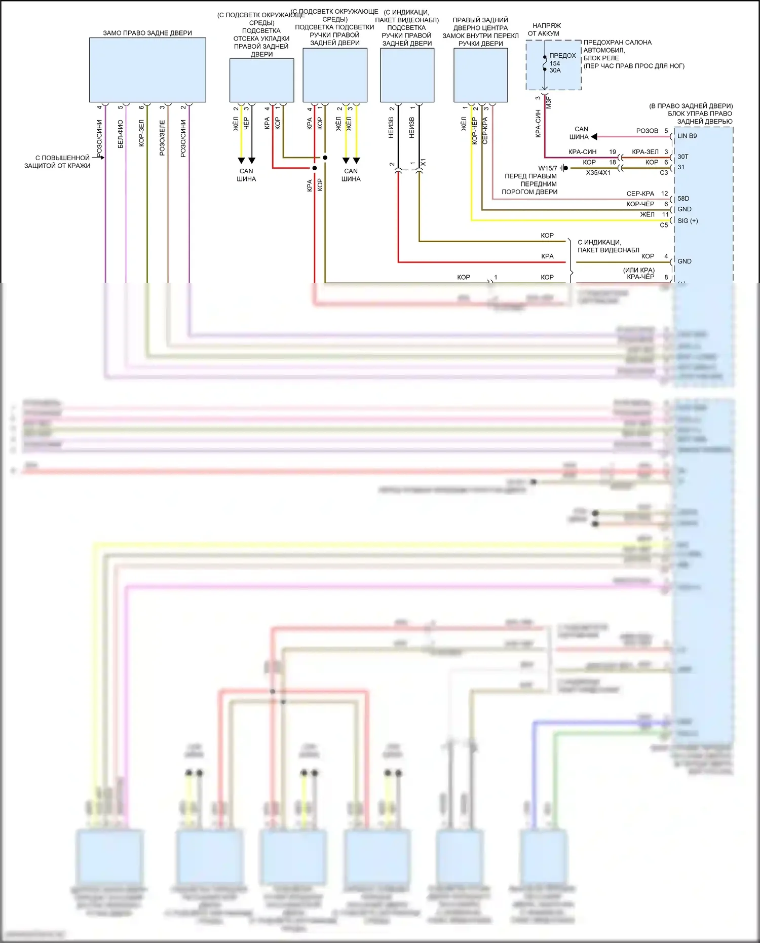 GLA-класс Mercedes-Benz H247 (2019-2023): Сигнализации электросхема (3 из 3) 