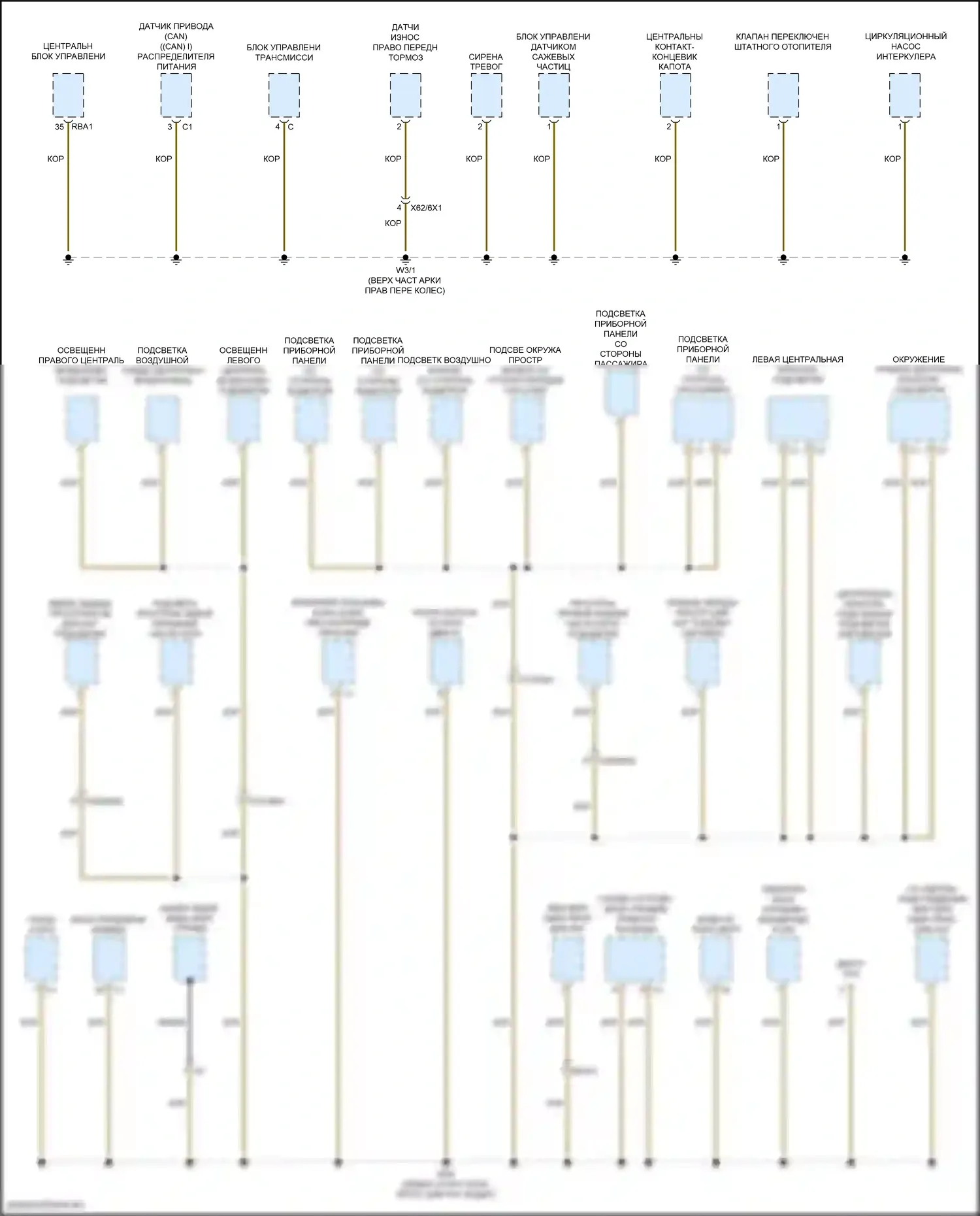 GLA-класс Mercedes-Benz H247 (2019-2023): Электросхема разводки массы (6 из 6) 