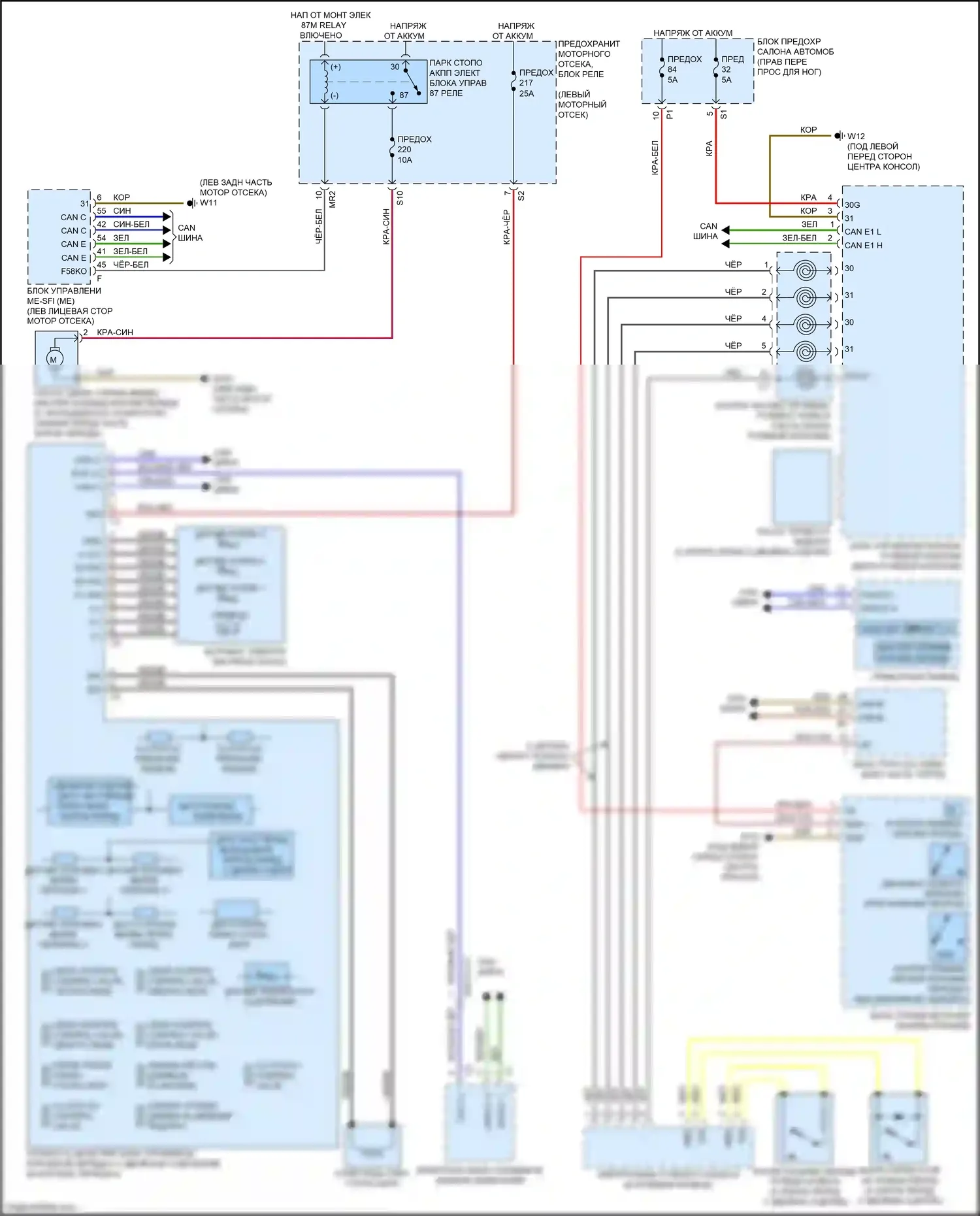 GLA-класс Mercedes-Benz X156 рестайлинг (2017-2020): Электросхема автоматической коробки передач 