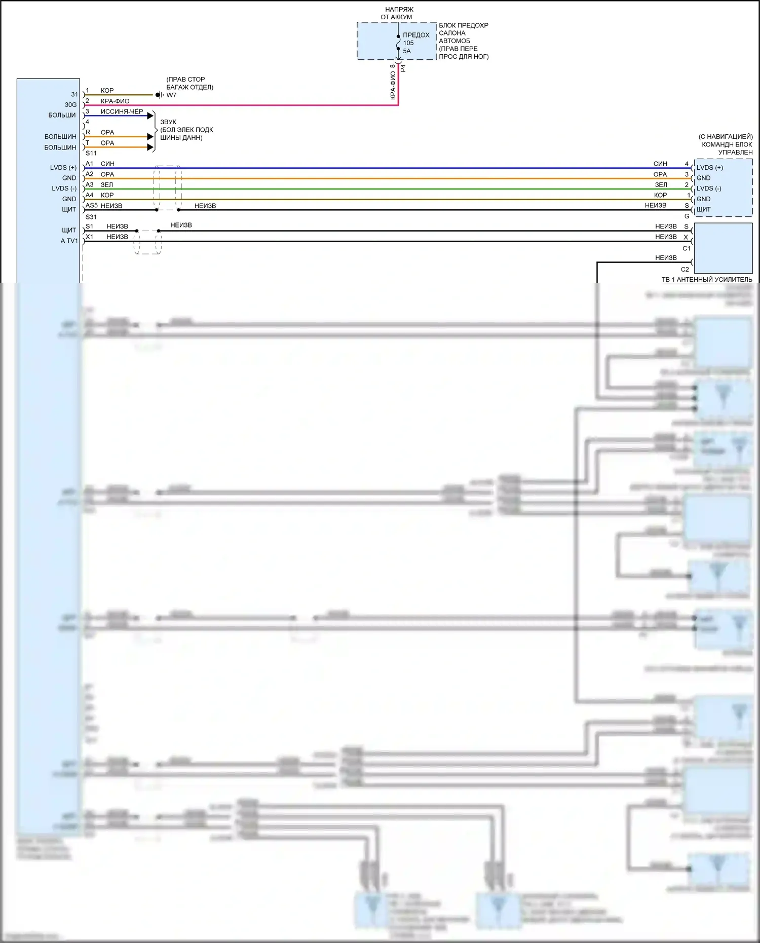 GLA-класс Mercedes-Benz X156 рестайлинг (2017-2020): Электросхема тюнера 