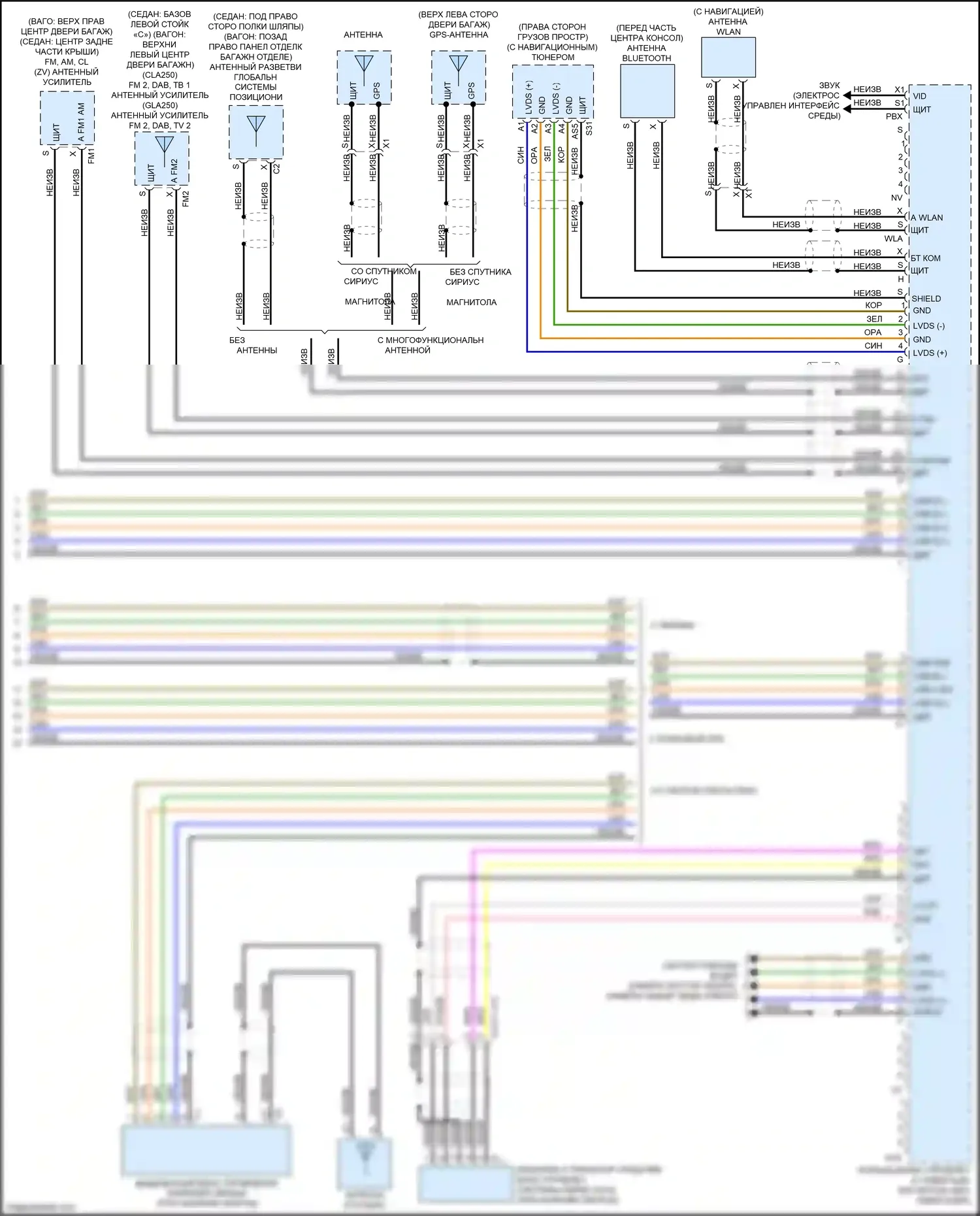 GLA-класс Mercedes-Benz X156 рестайлинг (2017-2020): Магнитола comand электросхема, без dvd (5 из 5) 