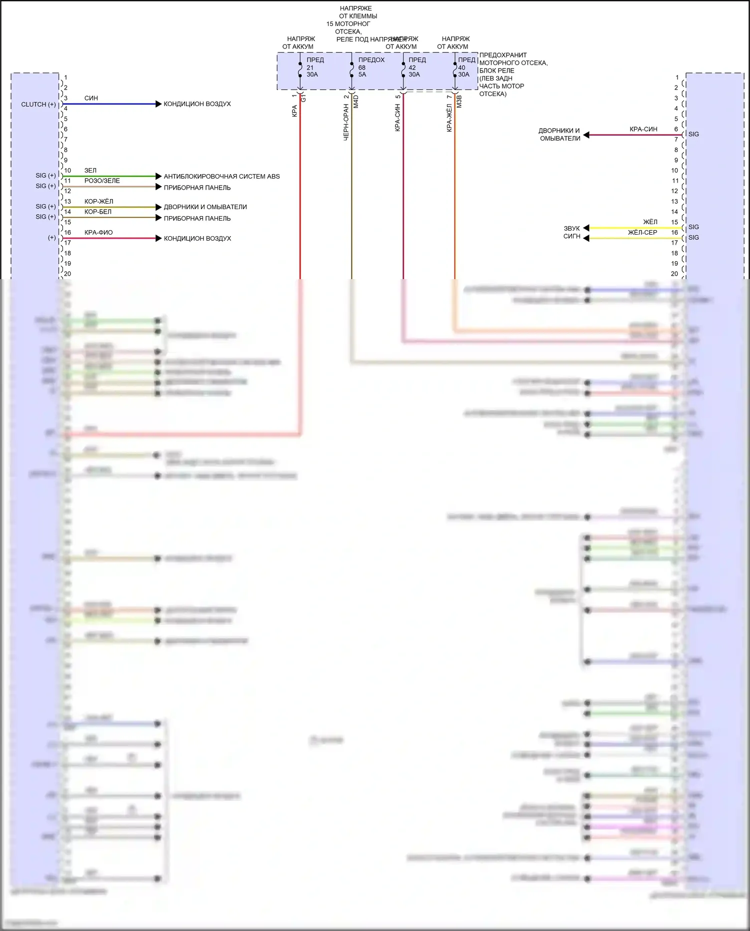 GLB-класс Mercedes-Benz X247 рестайлинг (2023-2024): Электросхема блоков управления кузовом (1 из 2) 