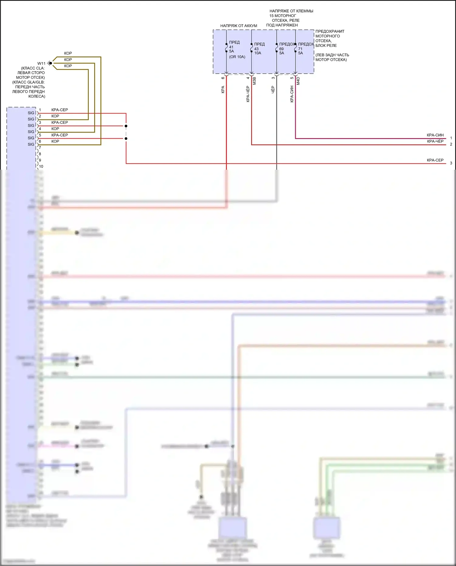 GLB-класс Mercedes-Benz X247 рестайлинг (2023-2024): Электросхема двигателя 2.0л турбо (1 из 7) 