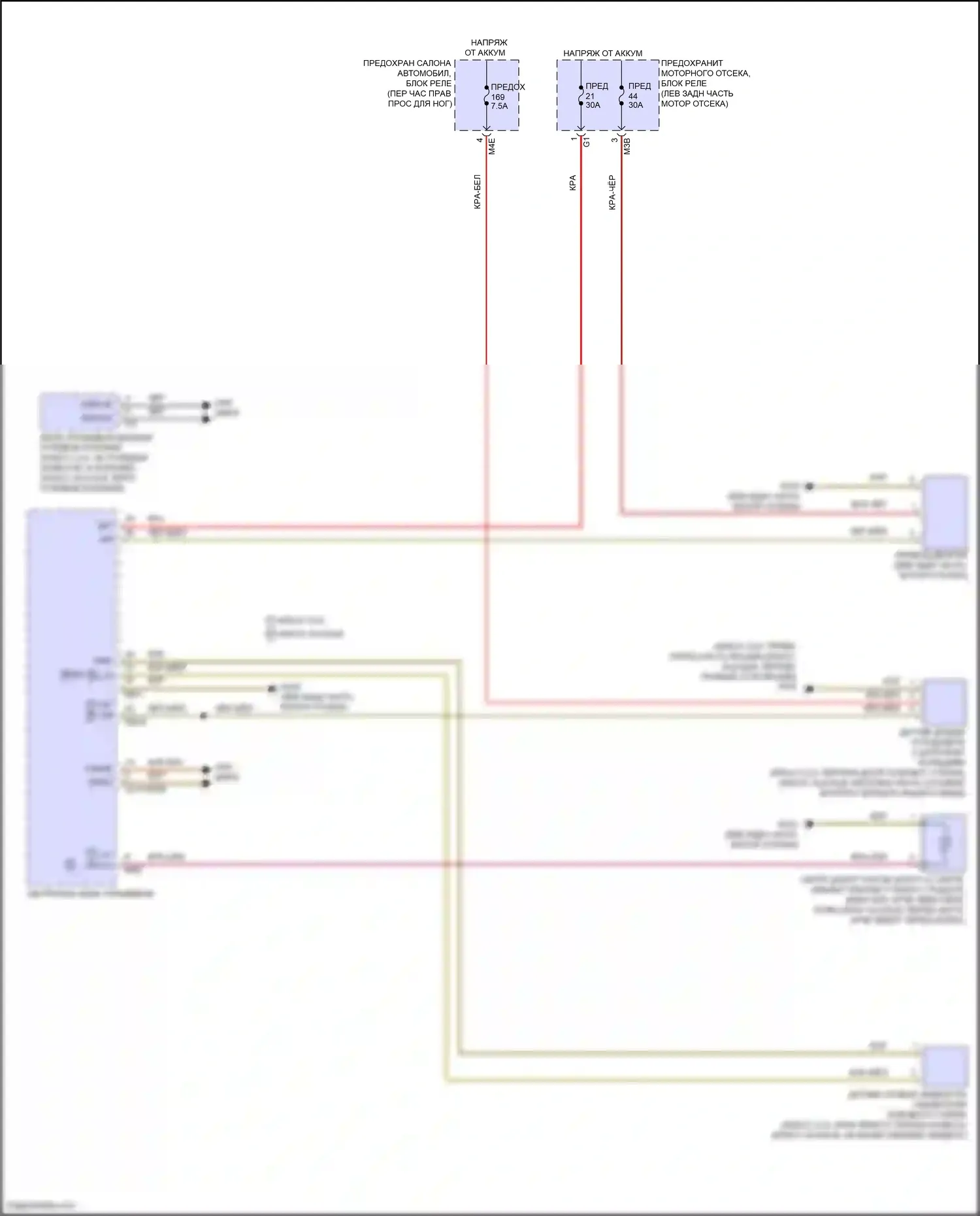 GLB-класс Mercedes-Benz X247 рестайлинг (2023-2024): Дворники и омыватели электросхема 