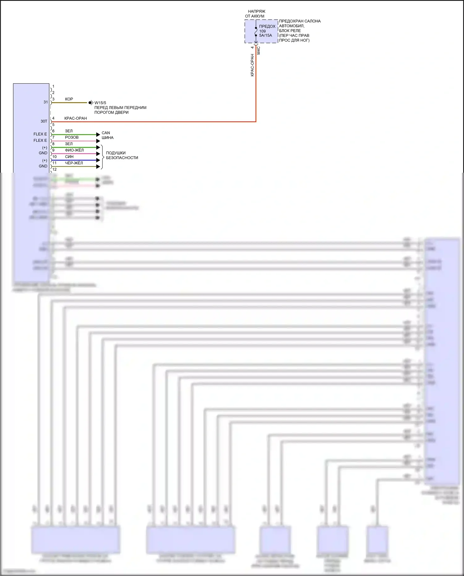 GLB-класс Mercedes-Benz X247 рестайлинг (2023-2024): Электросхема рулевая колонка 