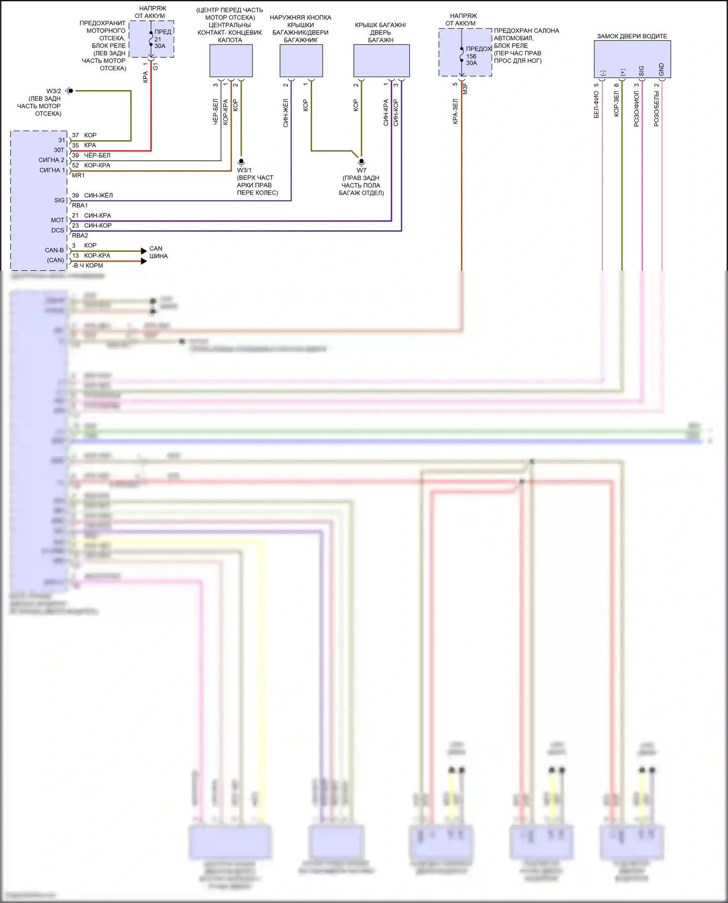 GLB-класс Mercedes-Benz X247 рестайлинг (2023-2024): Сигнализации электросхема (1 из 3) 