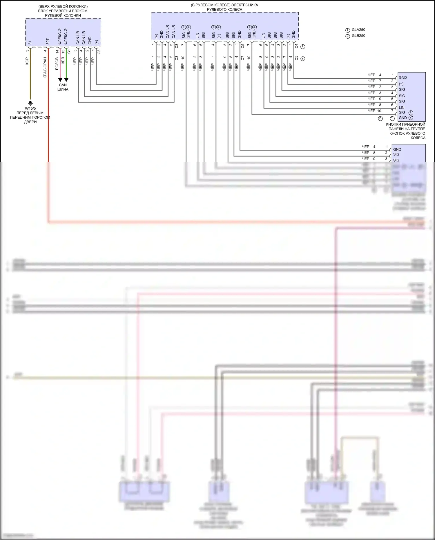 GLB-класс Mercedes-Benz X247 рестайлинг (2023-2024): Электросхема магнитолы comand (3 из 5) 