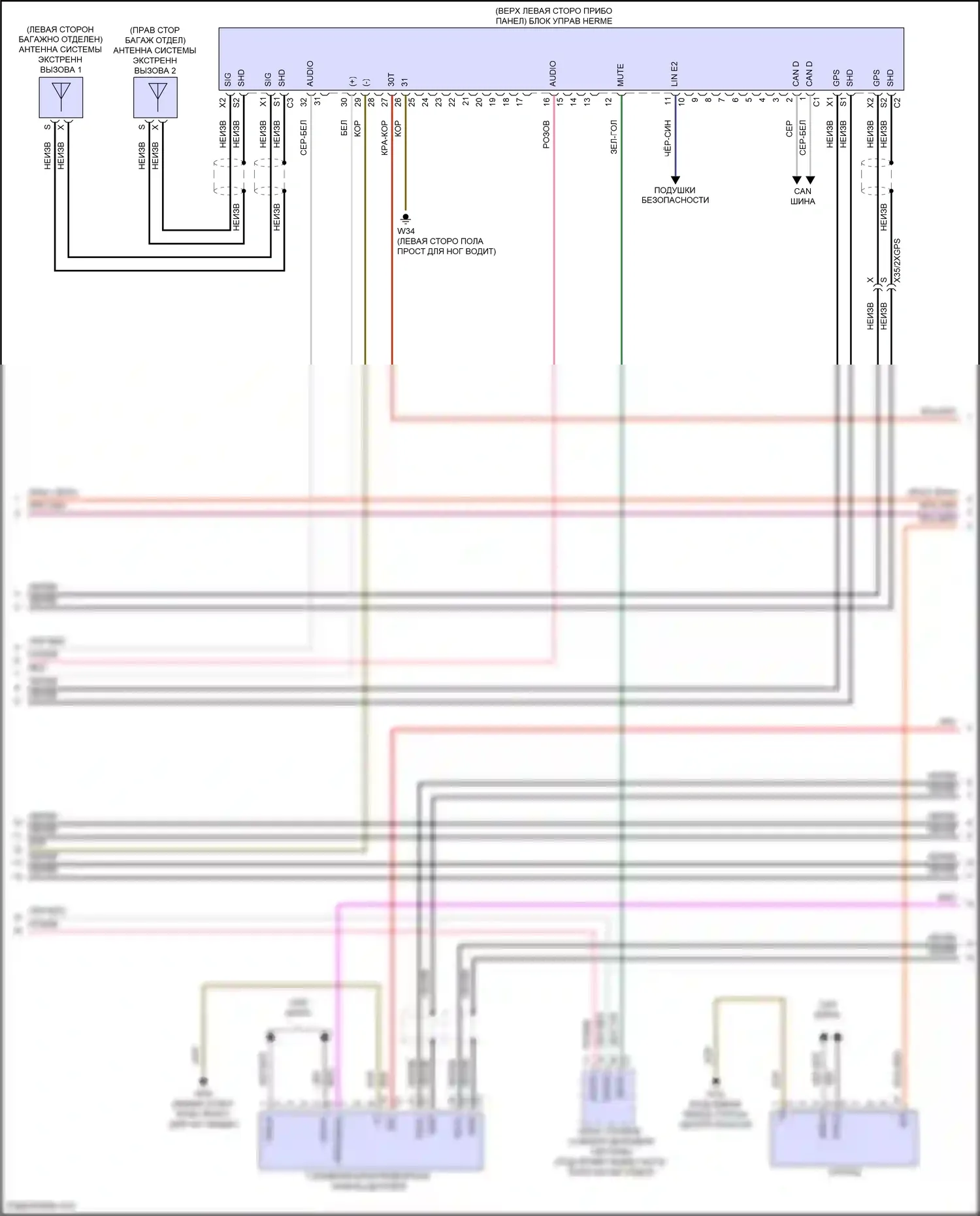 GLB-класс Mercedes-Benz X247 рестайлинг (2023-2024): Электросхема магнитолы comand (4 из 5) 
