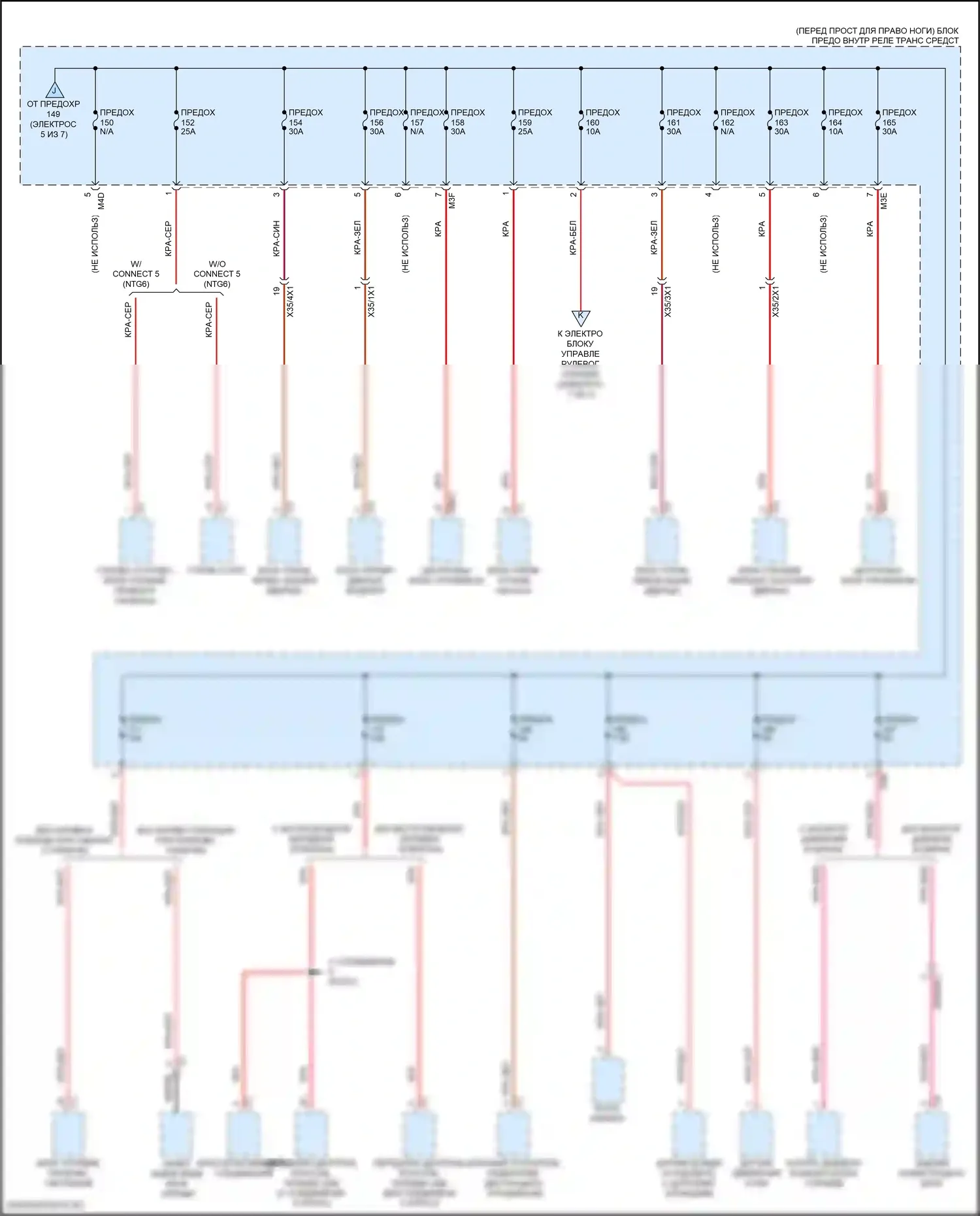 GLB-класс Mercedes-Benz X247 (2019-2023): Электросхема блока предохранителей реле (3 из 7) 