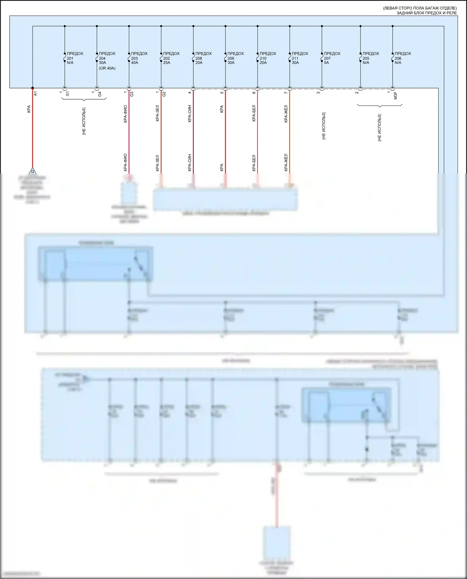 GLB-класс Mercedes-Benz X247 (2019-2023): Электросхема блока предохранителей реле (6 из 7) 