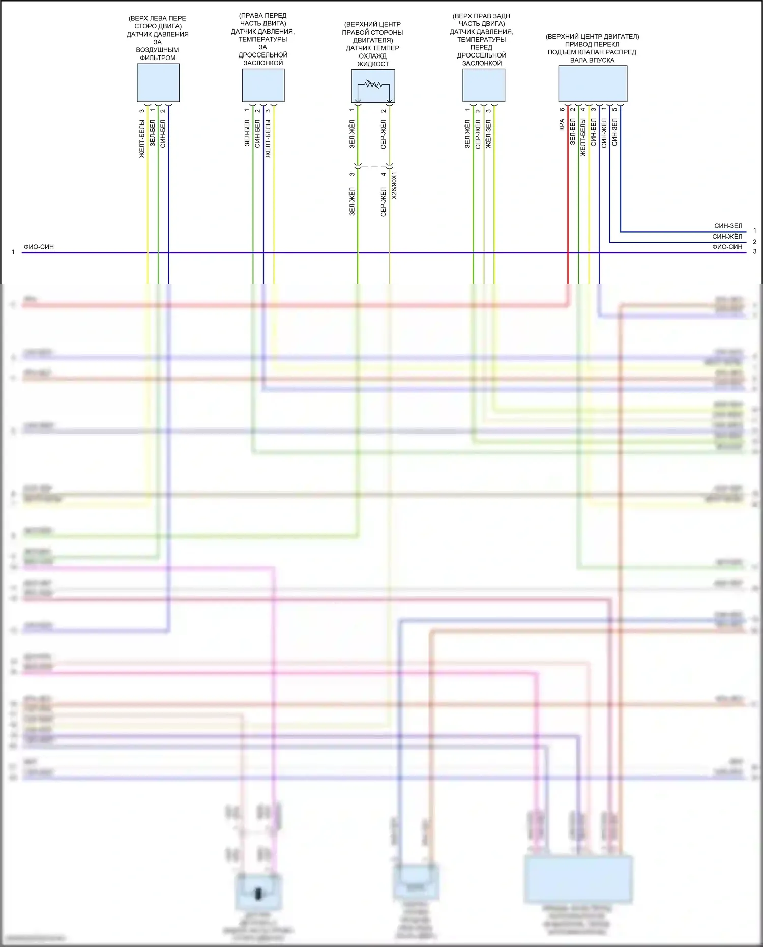 GLB-класс Mercedes-Benz X247 (2019-2023): Электросхема двигателя 2.0л турбо (7 из 8) 