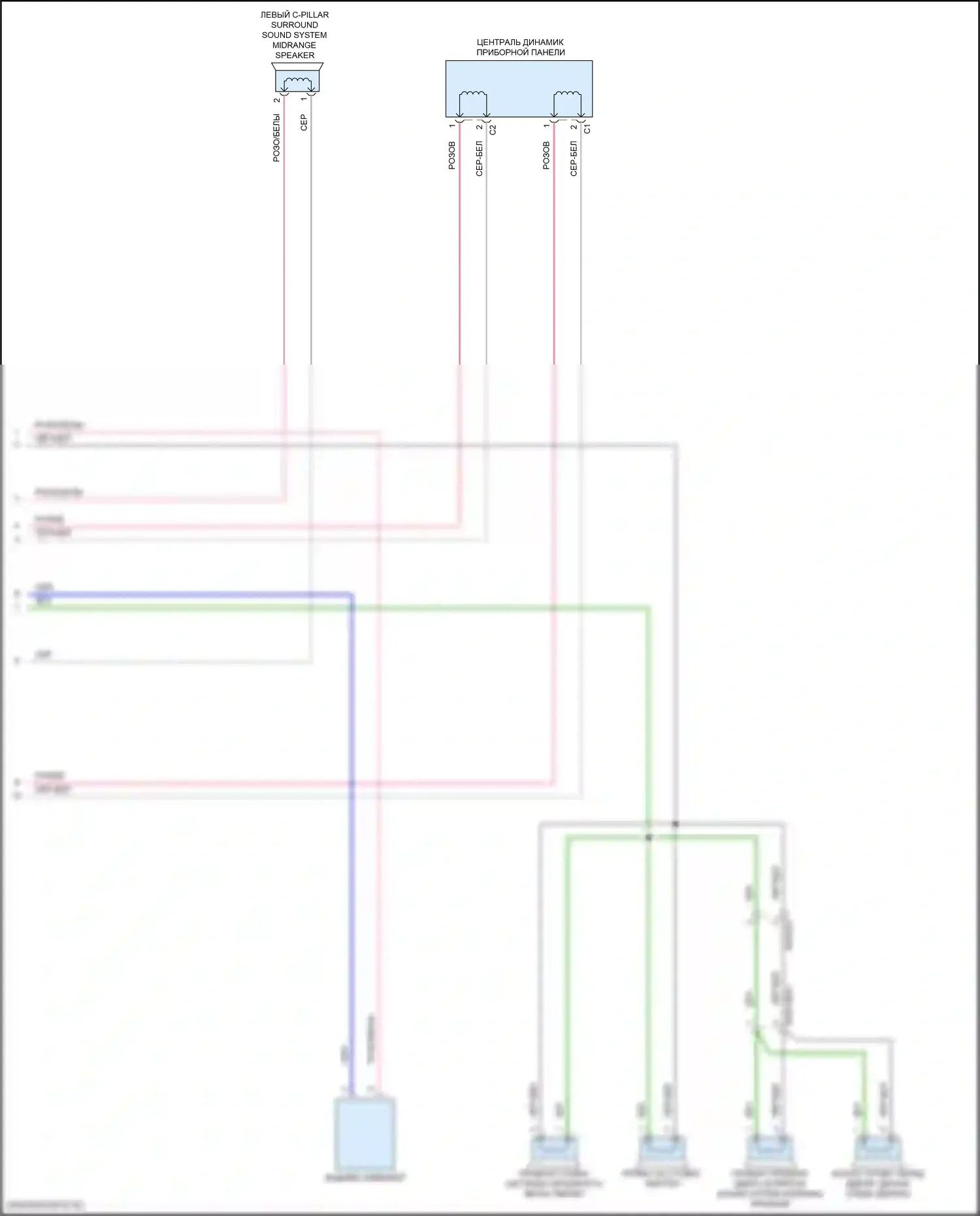 GLB-класс Mercedes-Benz X247 (2019-2023): Электросхема усилителя звука (2 из 2) 