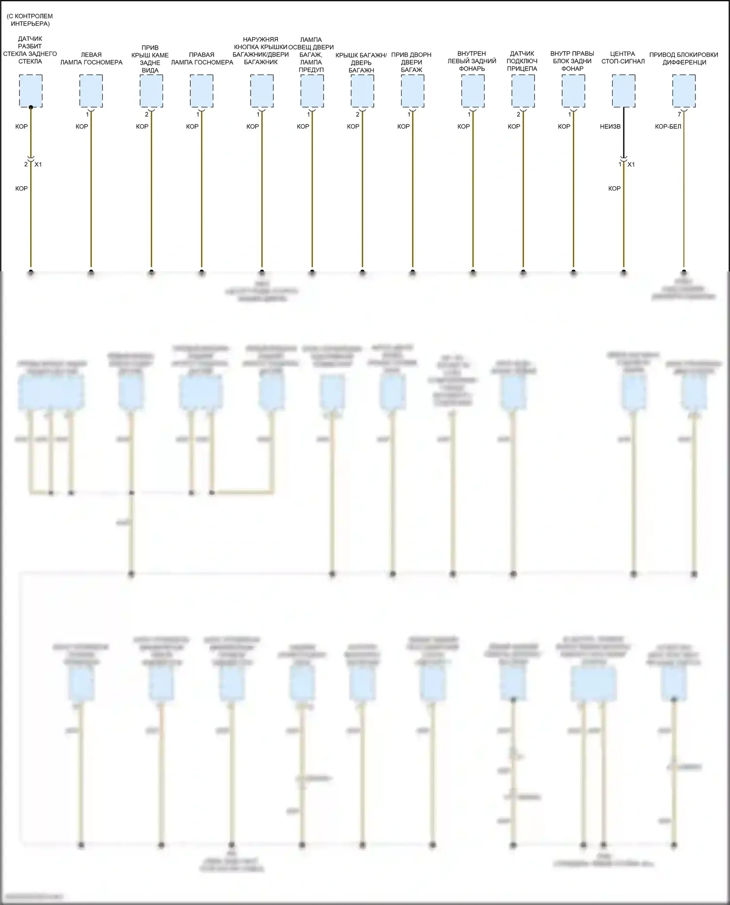 GLB-класс Mercedes-Benz X247 (2019-2023): Электросхема разводки массы (5 из 6) 