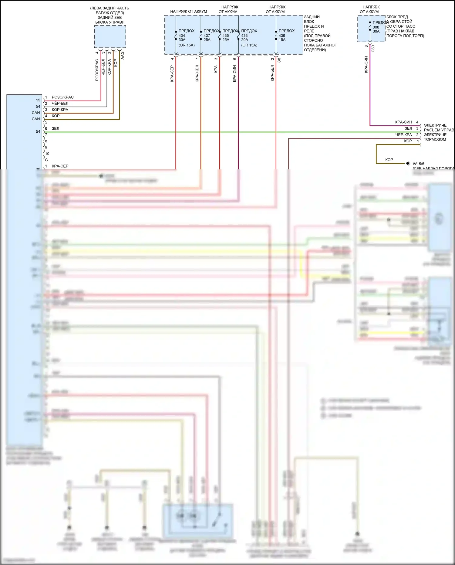 GLC-класс AMG Mercedes-Benz X253 (2016-2019): Электросхема освещения прицепа 