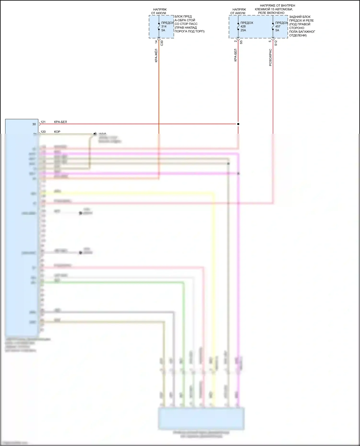 GLC-класс AMG Mercedes-Benz X253 (2016-2019): Электросхема блокировки дифференциала 