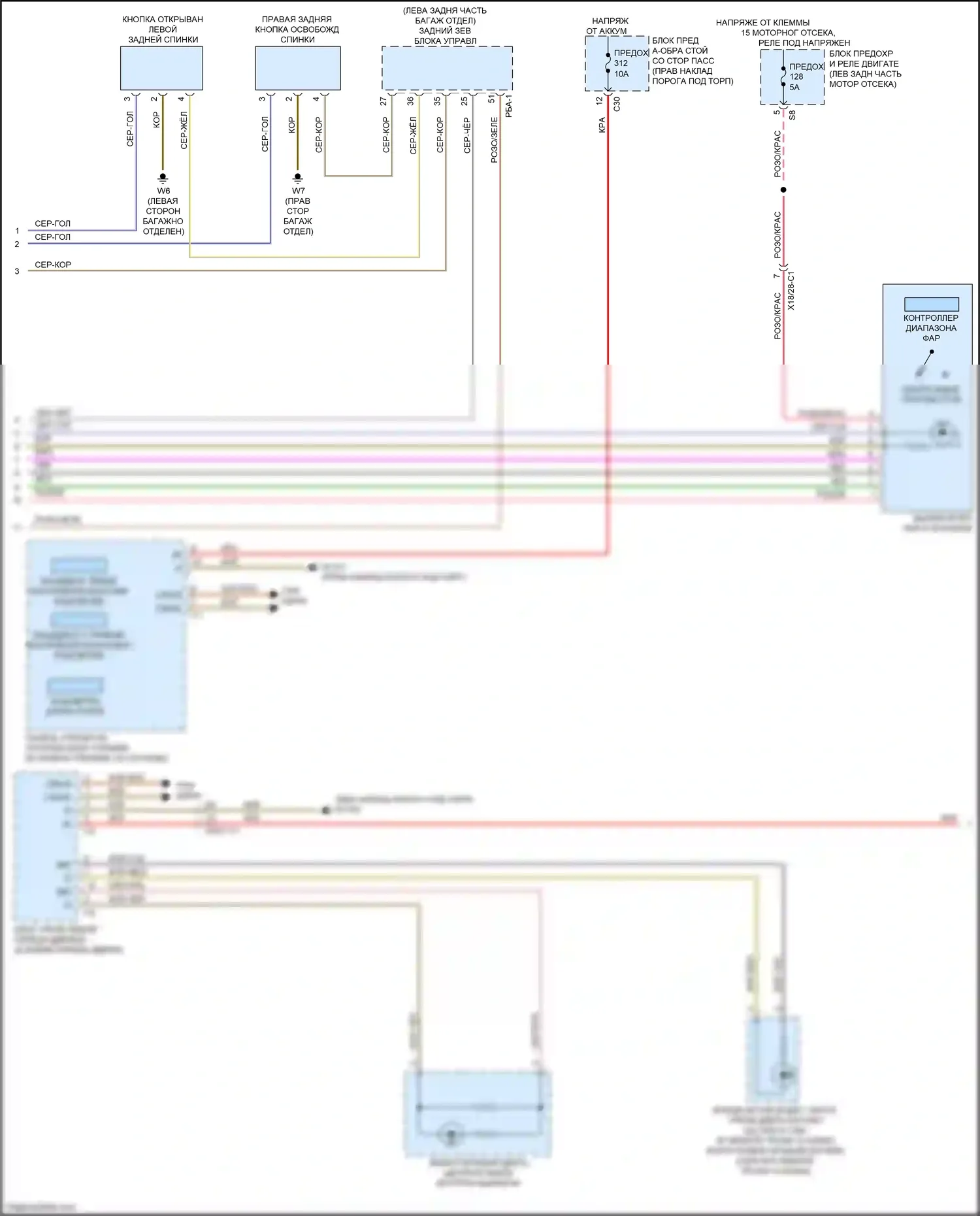 GLC-класс AMG Mercedes-Benz X253 (2016-2019): Электросхема подсветки приборной панели (2 из 3) 