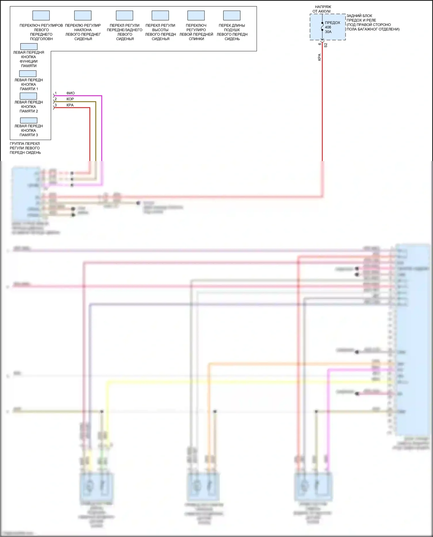 GLC-класс AMG Mercedes-Benz X253 (2016-2019): Электросхема сиденья памяти водителя (2 из 2) 