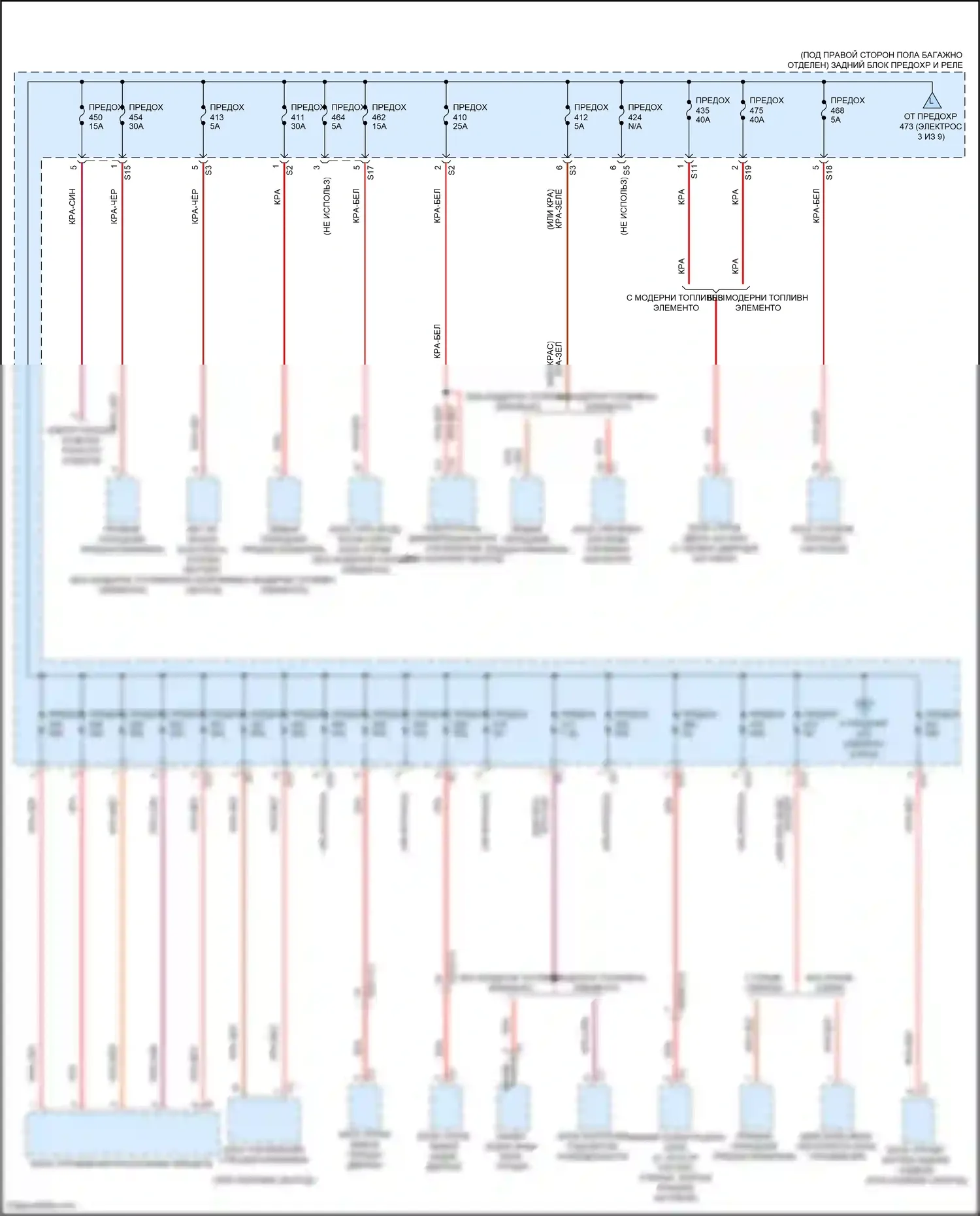 GLC-класс Coupe Mercedes-Benz C253 рестайлинг (2019-2023): Электросхема блока предохранителей реле (4 из 9) 