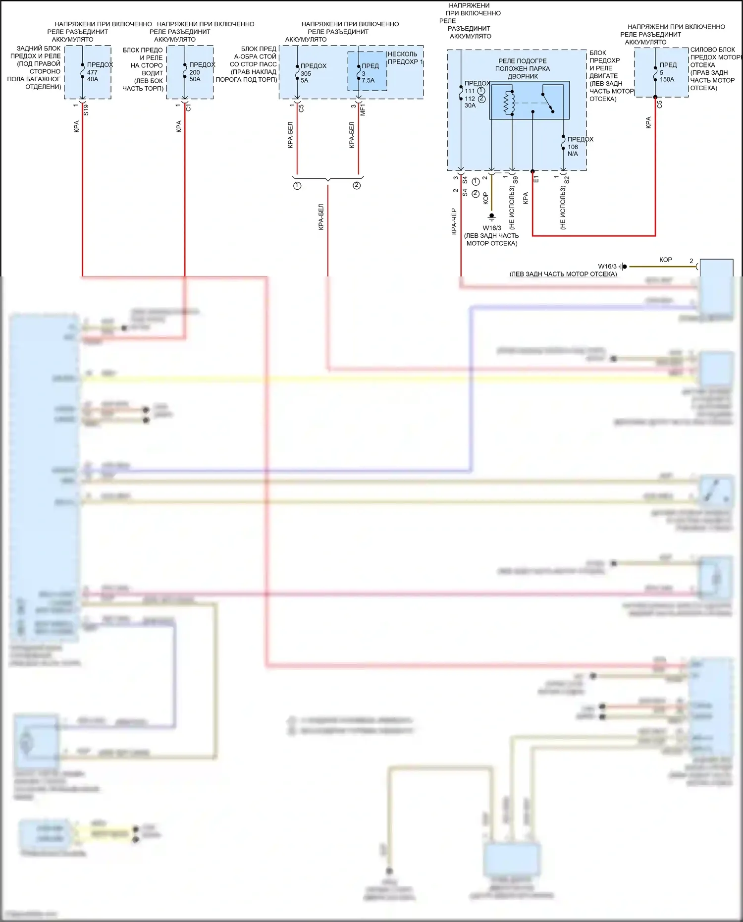 GLC-класс Coupe Mercedes-Benz C253 рестайлинг (2019-2023): Дворники и омыватели электросхема 
