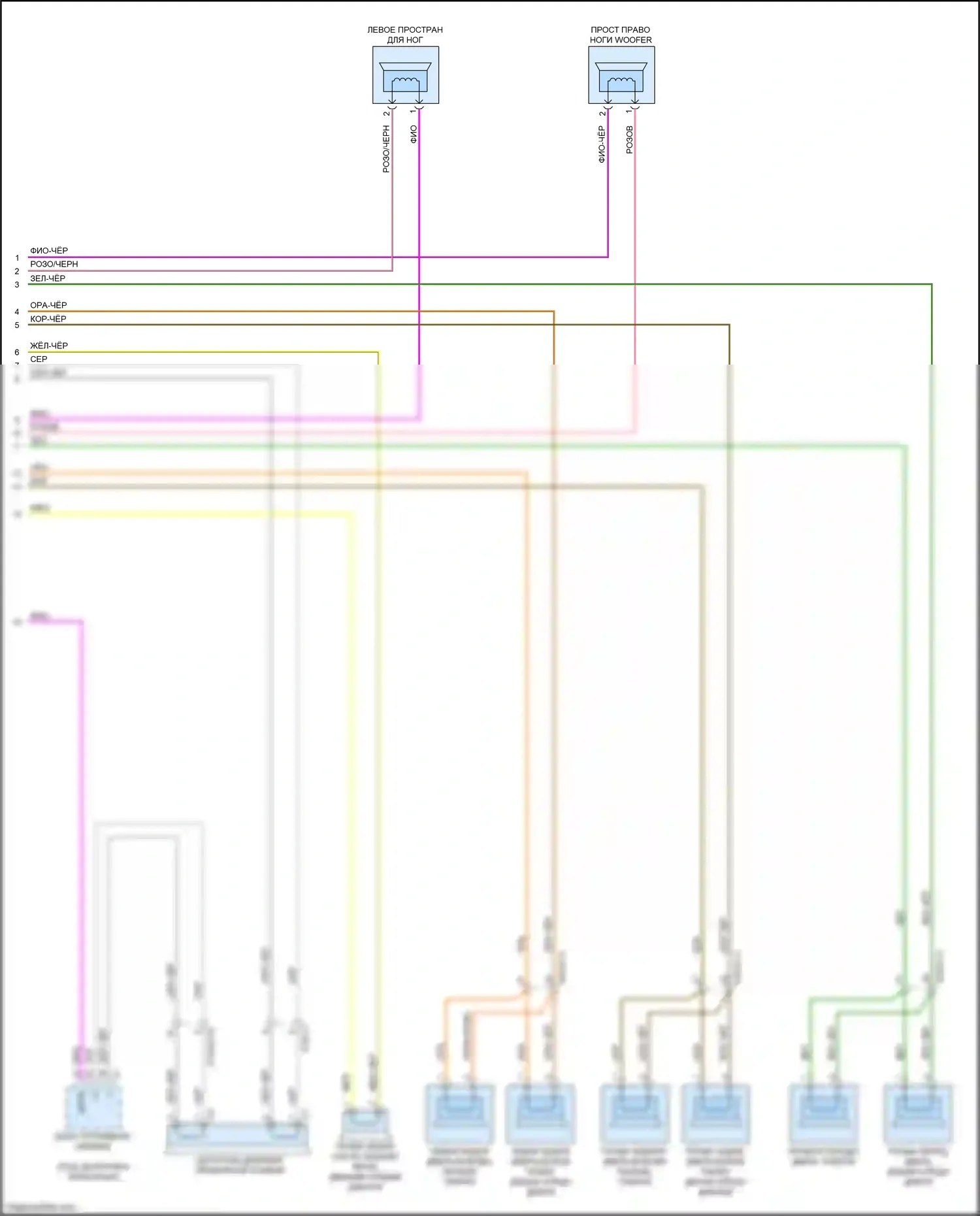 GLC-класс Coupe Mercedes-Benz C253 рестайлинг (2019-2023): Электросхема усилителя звука (2 из 2) 