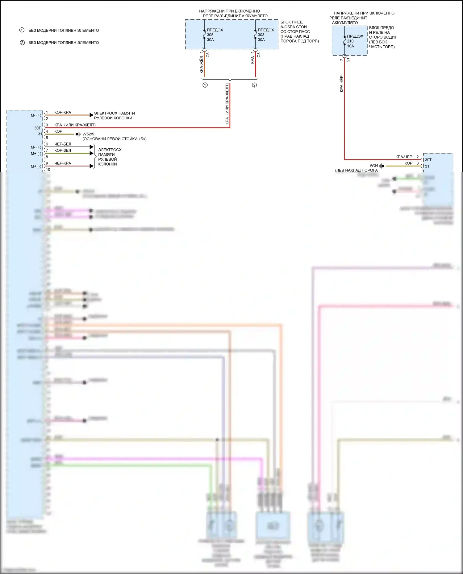 GLC-класс Coupe Mercedes-Benz C253 рестайлинг (2019-2023): Электросхема сиденья памяти водителя (1 из 2) 